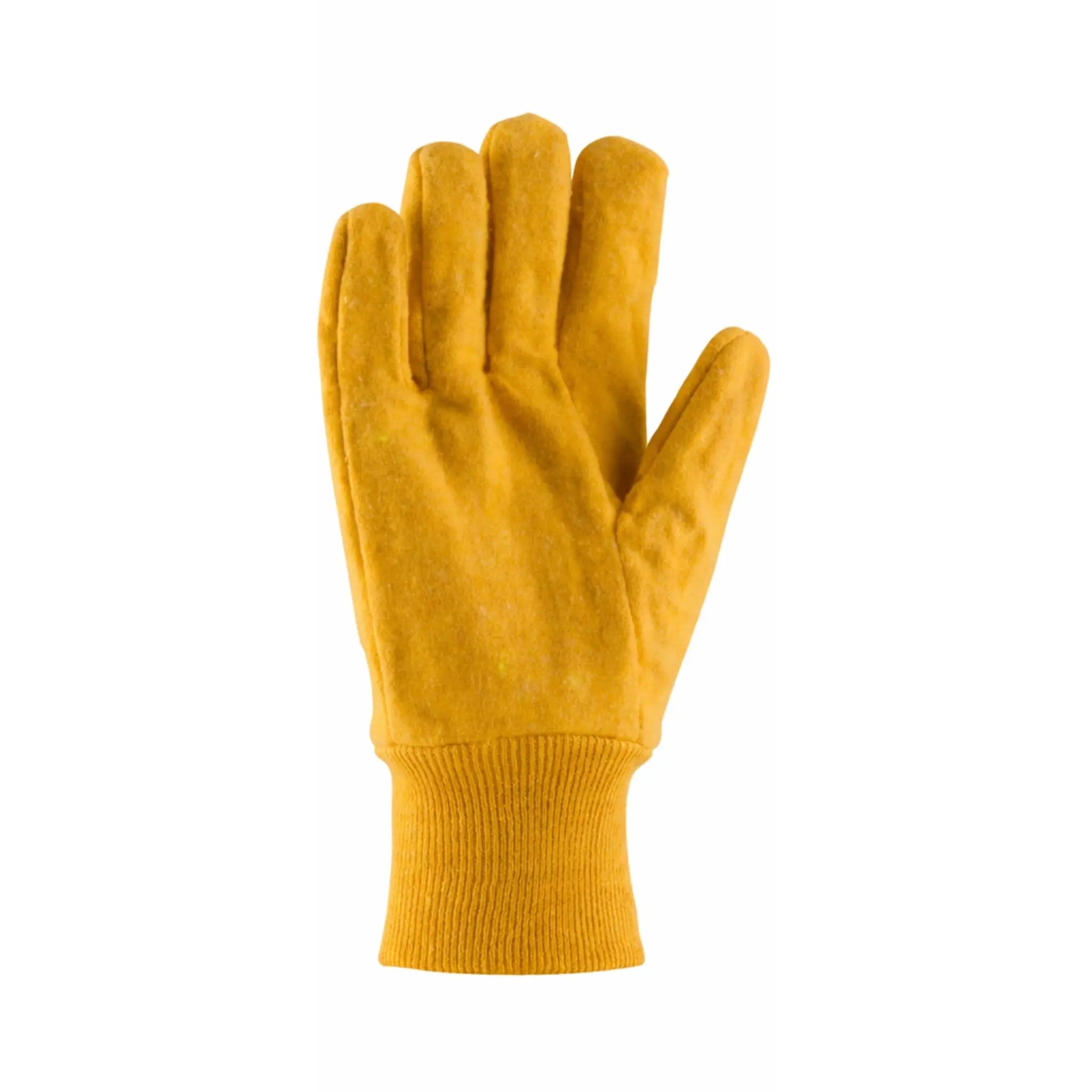 PIP 93-568 Economy Grade Chore Glove with Single Layer Palm, Single Layer Back and Nap-Out Finish, Knit Wrist_Front_Image