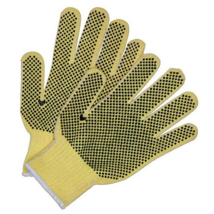 MCR Safety Cut Pro 9363L 7 Gauge Kevlar with Cotton Interior, Cut Resistant  Work Gloves, Yellow, Large, Box of 12