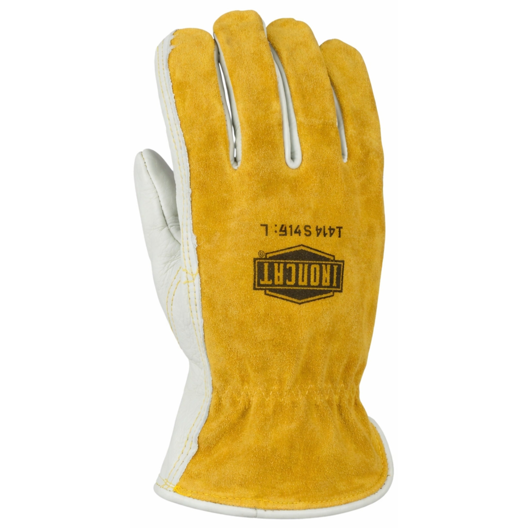 PIP Ironcat 9414 Premium Grade Top Grain Cowhide Leather Drivers Glove with Split Cowhide Back-Back_Image