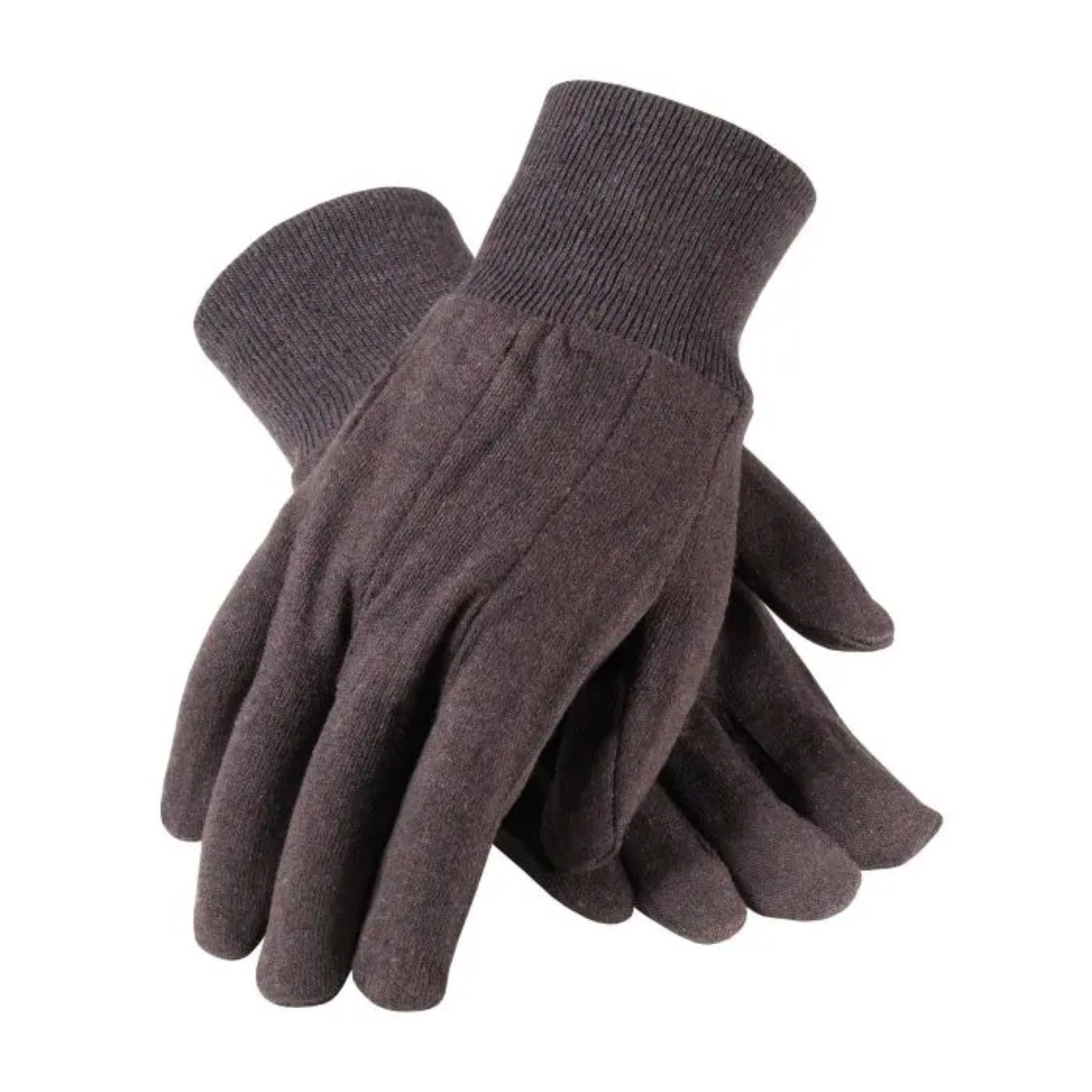 PIP 95-808C Regular Weight Polyester/Cotton Jersey Glove, Brown, Ladies, 1 Dozen