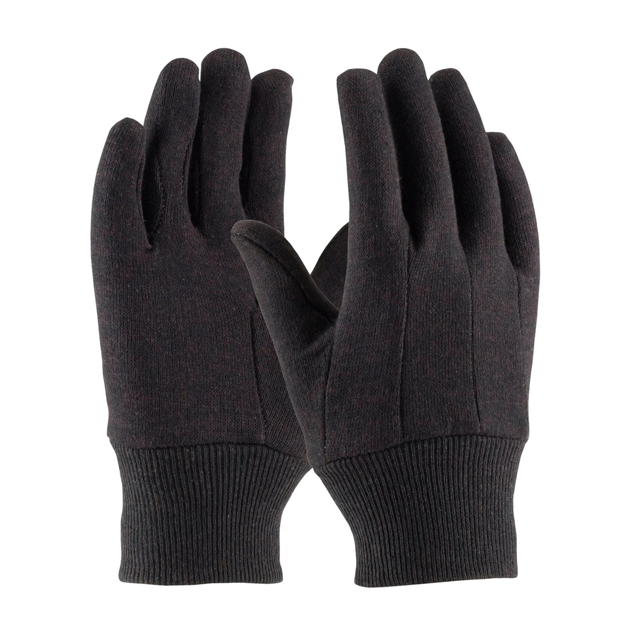 PIP 95-808C Regular Weight Polyester/Cotton Jersey Glove, Brown, Ladies, 1 Dozen