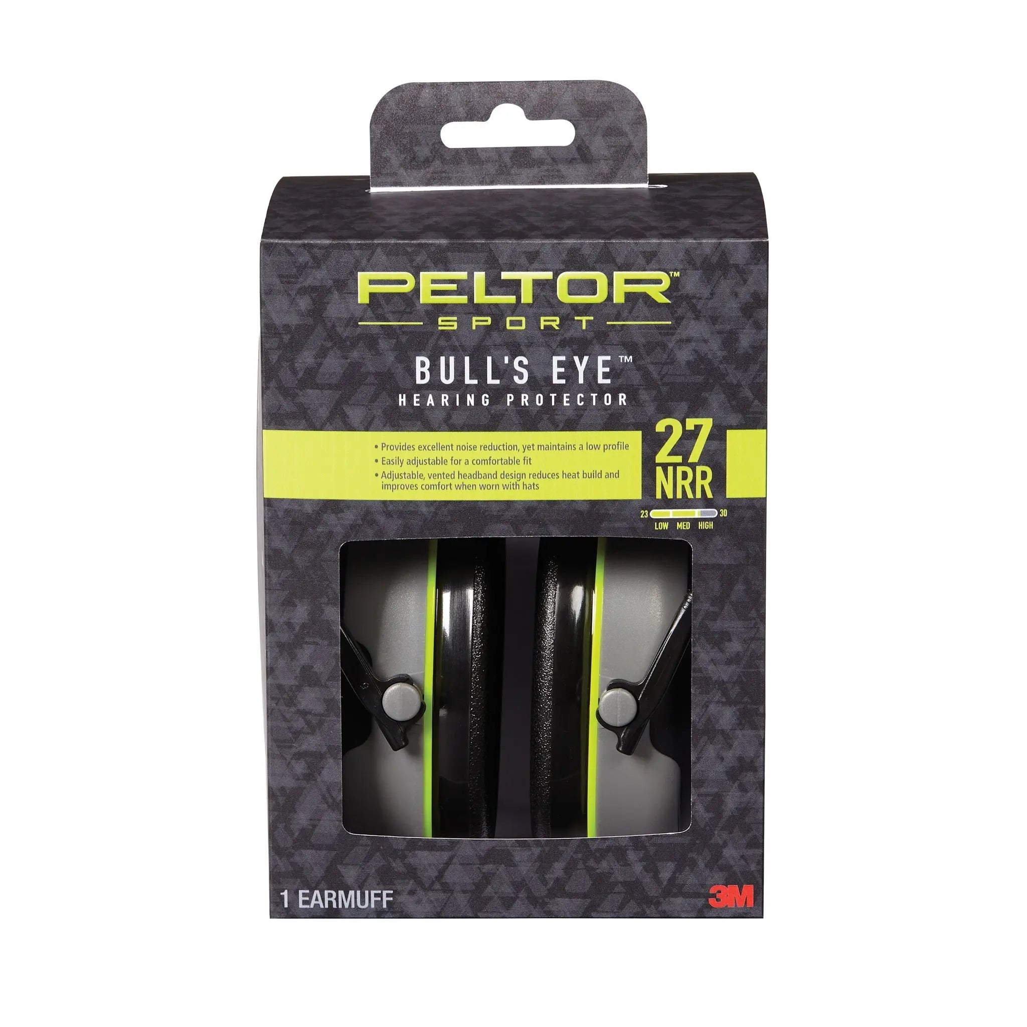 Peltor Sport Bull's Eye Hearing Protector 97041-PEL-6C 27 NRR Black/Gray, 1 Each