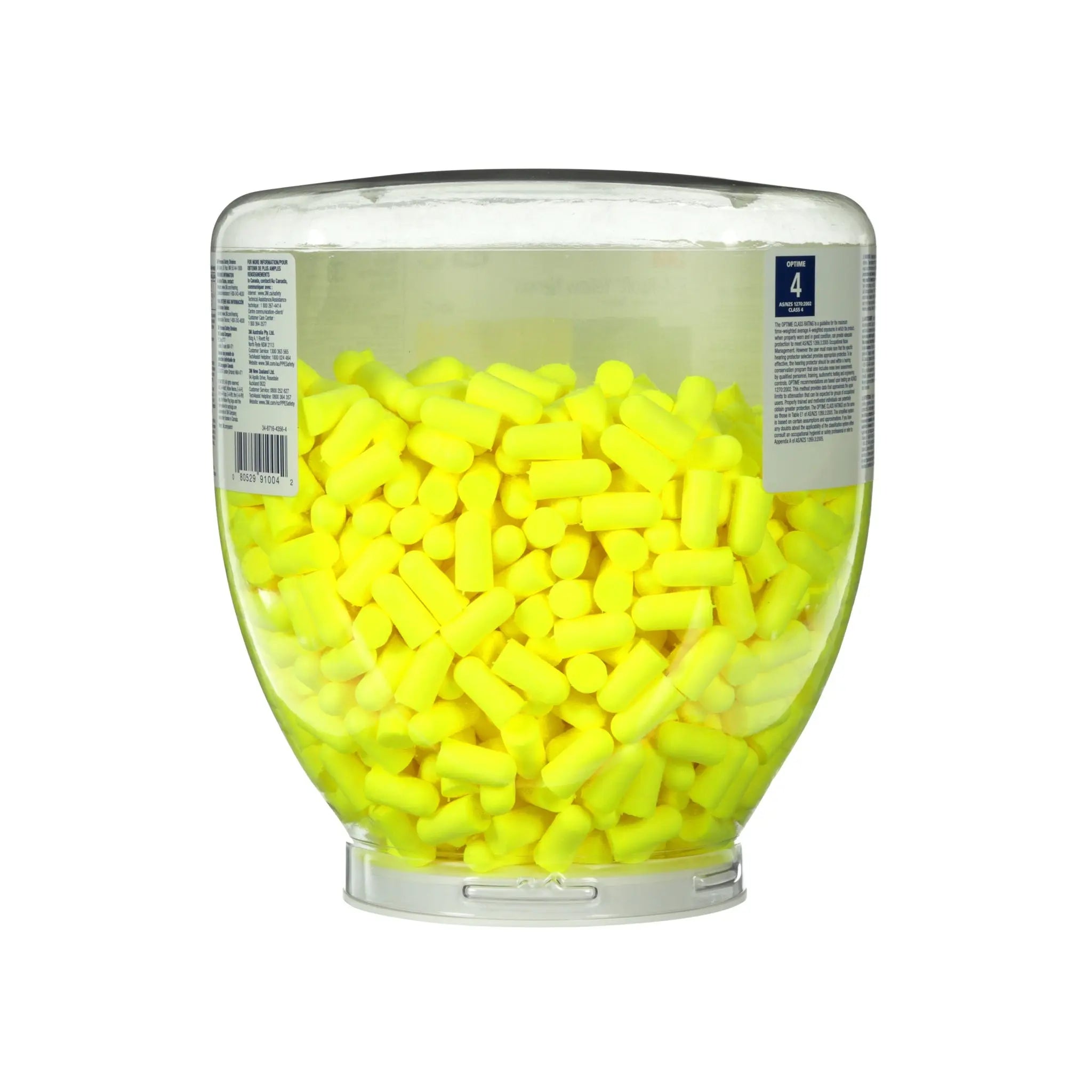 3M 391-1004 Earplugs, 33 db, One Touch Refill, EARsoft Yellow Neons (Bottle of 500 PR)