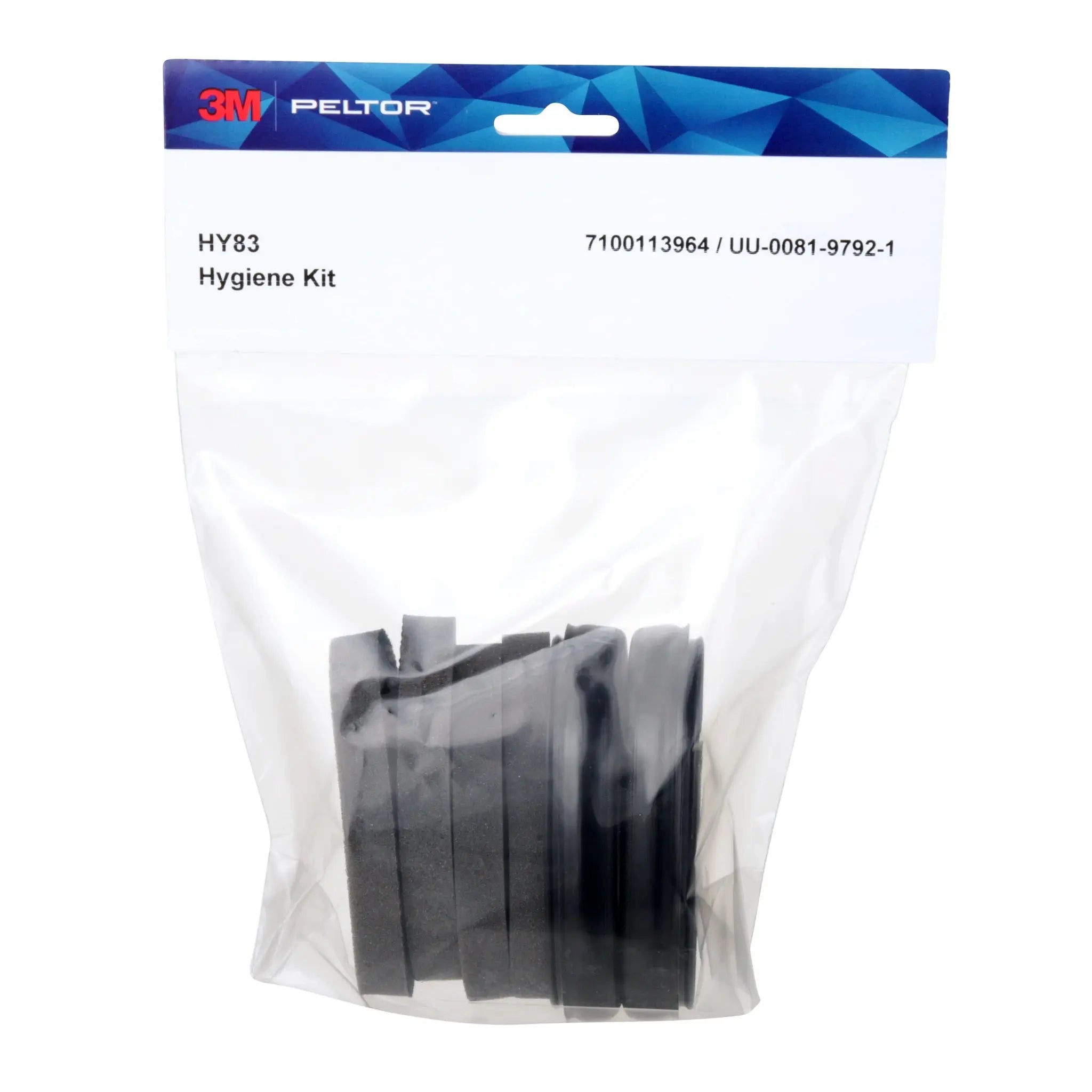 3M Peltor HY83 Hygiene Kit for WS LiteCom Pro III Headset, Black/Gray, 1 Kit