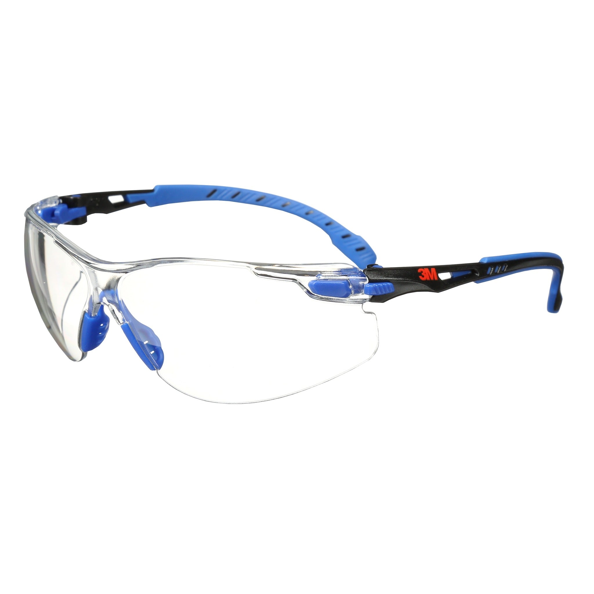 3M Solus 1000-Series Safety Glasses S1101SGAF Black-Blue Clear Scotchgard Anti-Fog Lens, 1 Each