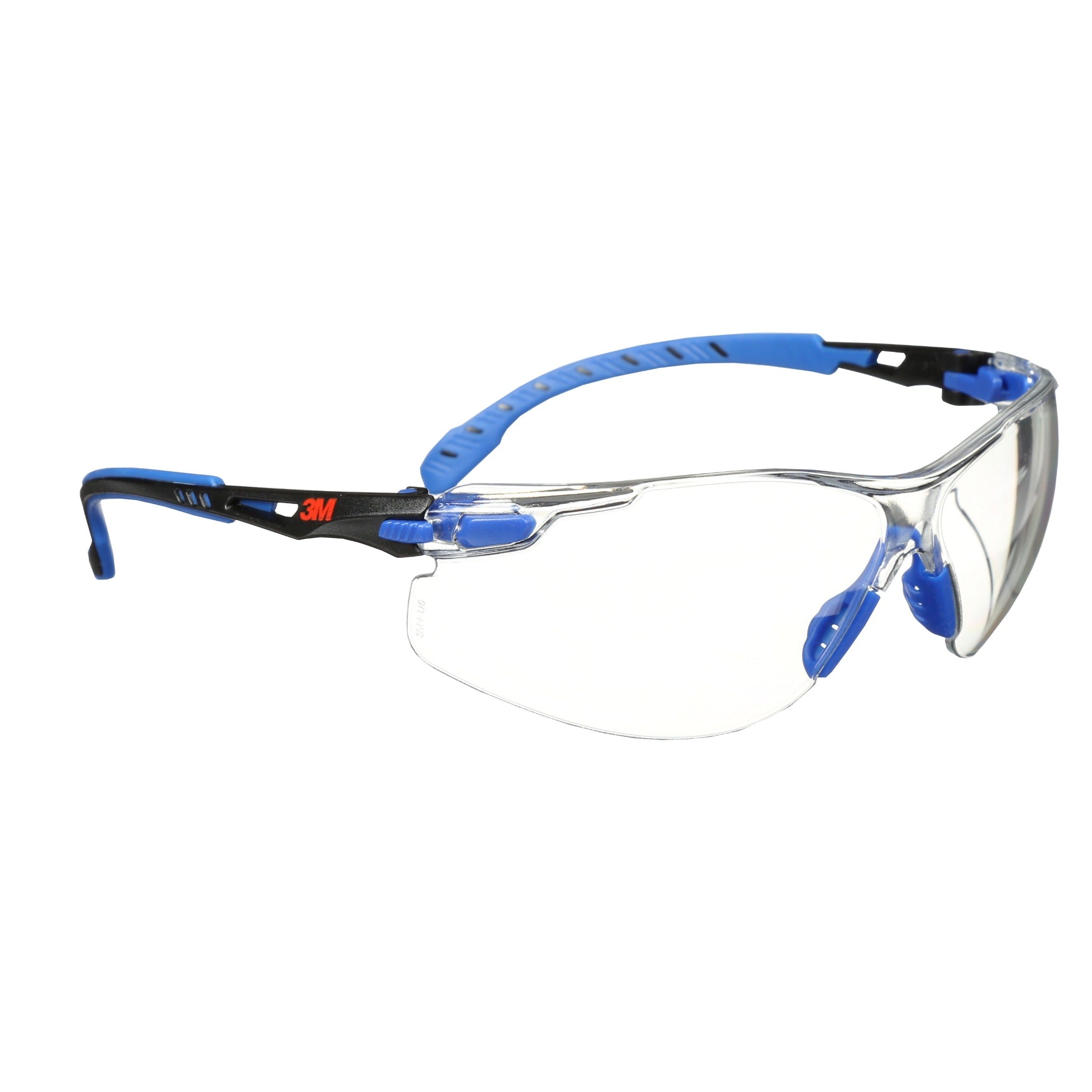 3M Solus 1000-Series Safety Glasses S1101SGAF Black-Blue Clear Scotchgard Anti-Fog Lens, 1 Each
