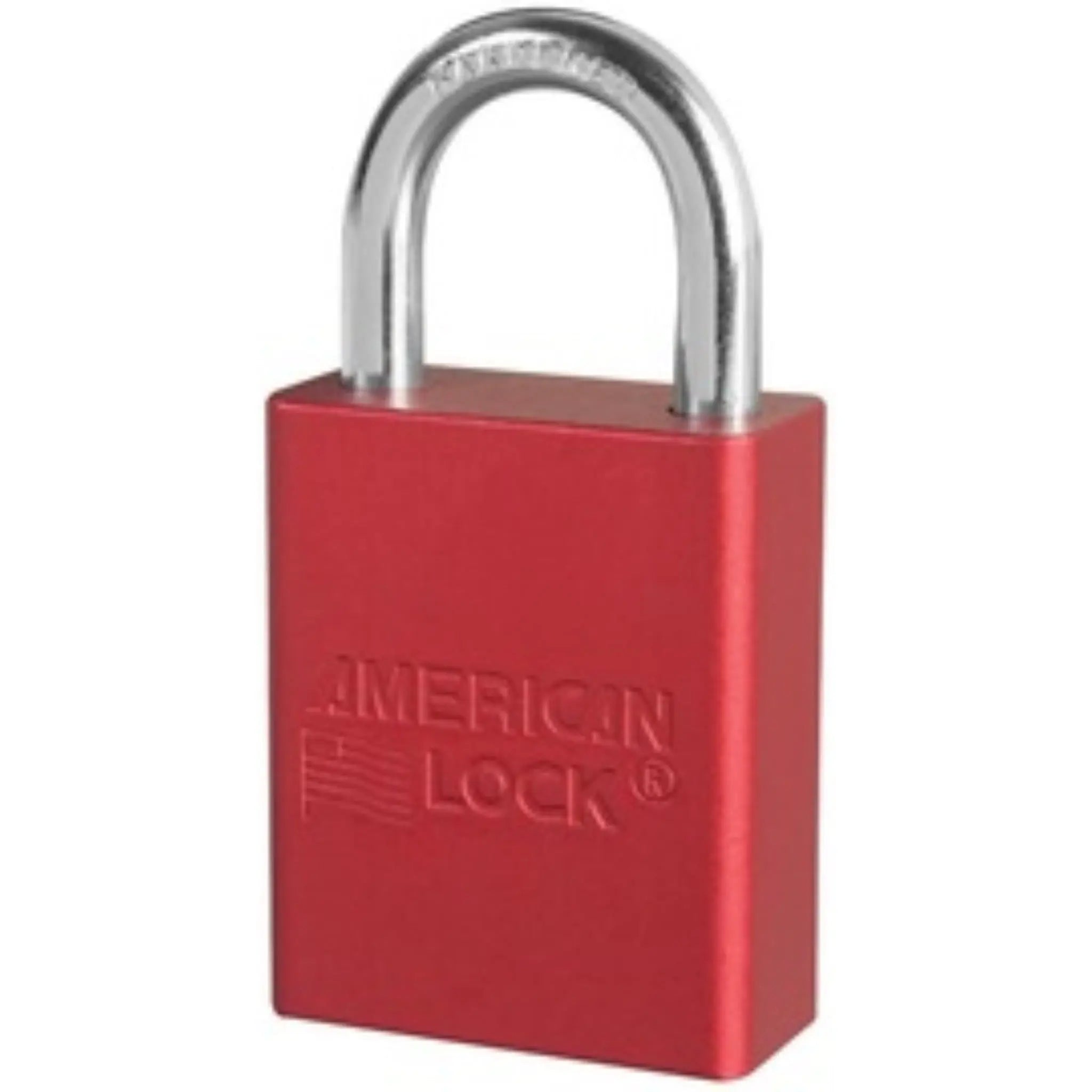 Master Lock Company American Lock A1106RED Anodized Aluminum Pin Tumbler Padlock, Red, 1 Each