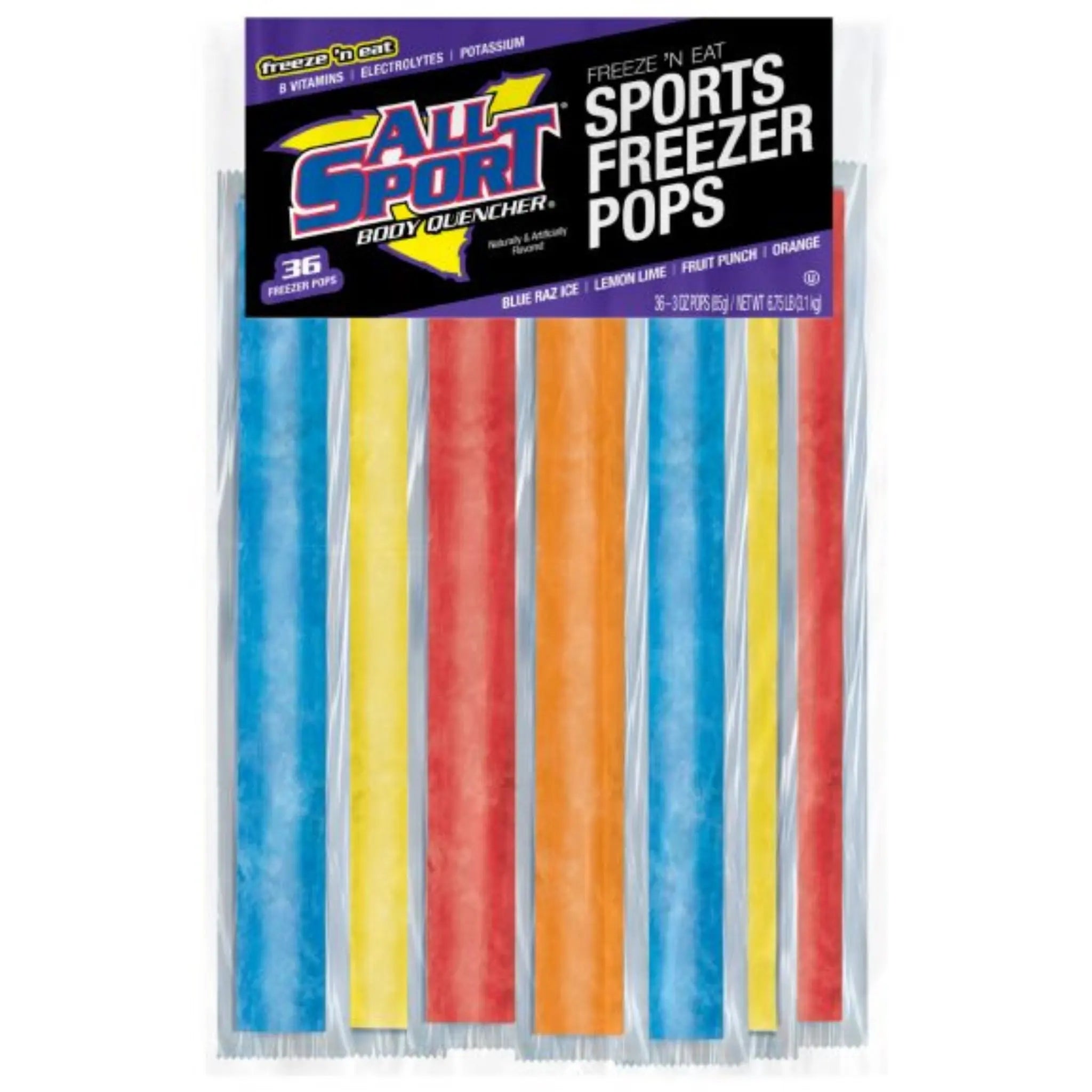 All Sport Inc 10121804 Freezer Pops Variety Pack, Case of 144