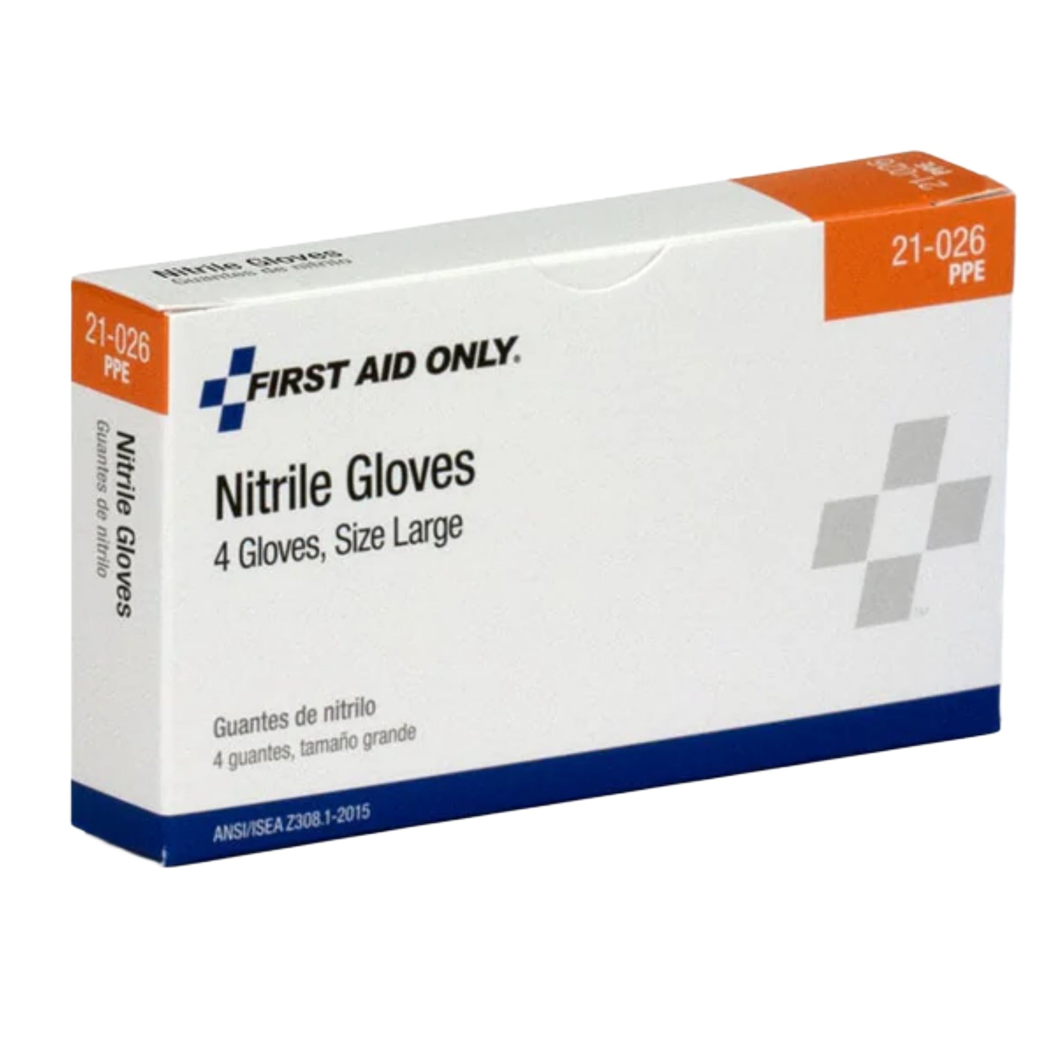 Acme United Corporation First Aid Only 21026002 Nitram Exam Gloves, Large, Box of 4