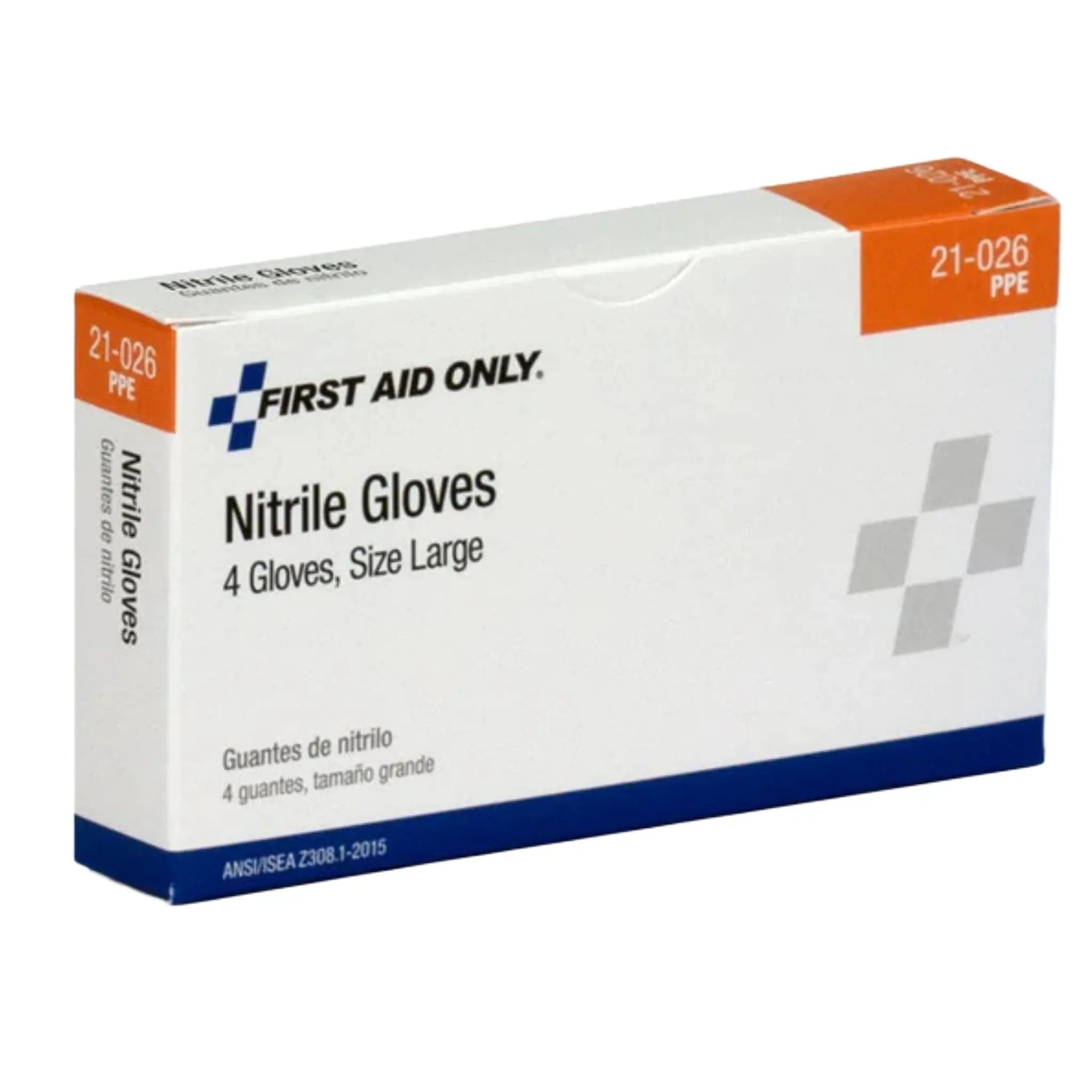 Acme United Corporation First Aid Only 21026002 Nitram Exam Gloves, Large, Box of 4