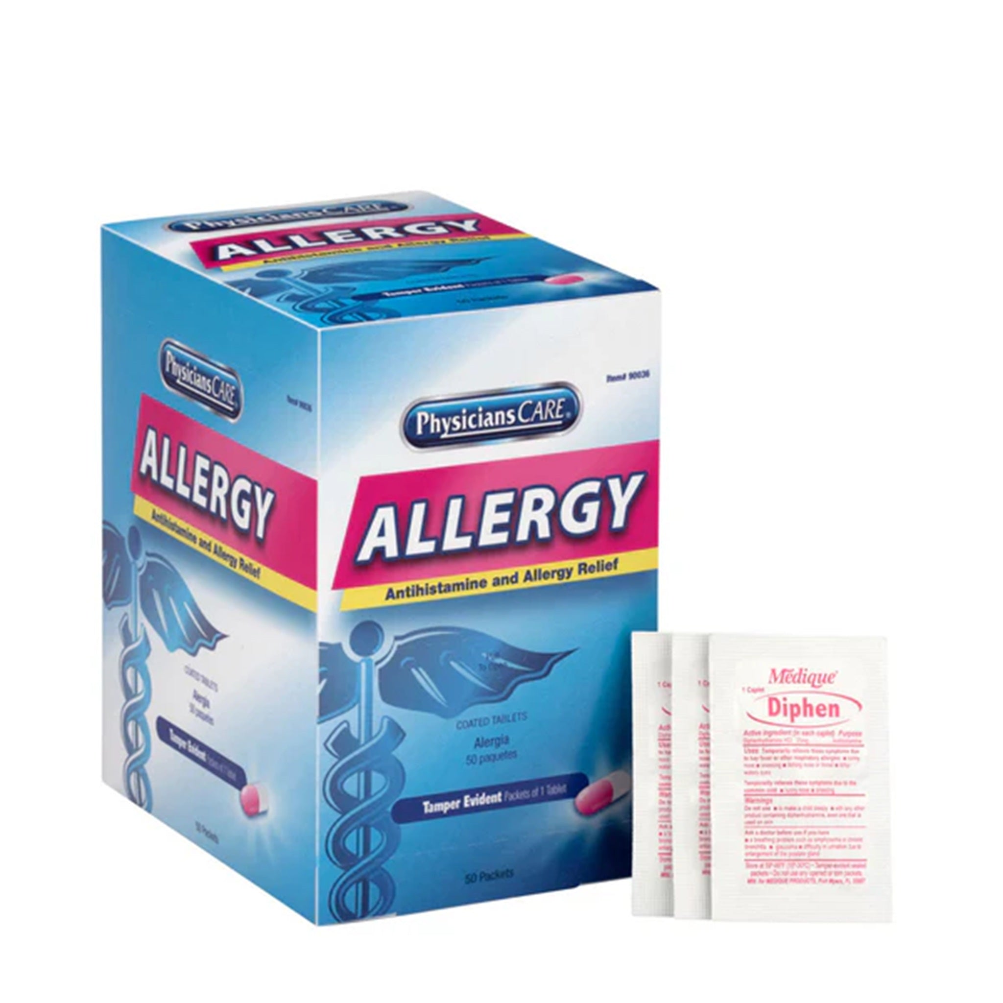 Acme United Corporation PhysiciansCare 90036 Allergy Tablets, Box of 50