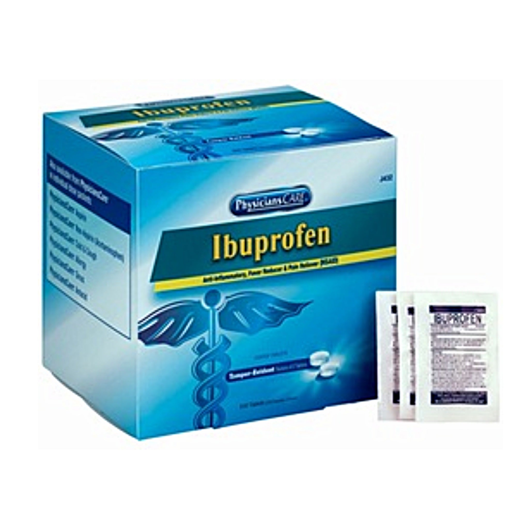 Acme United Corporation PhysiciansCare 90109 IBUPROFEN Pain Relief Tablets, Pack of 2, Box of 125 Packs