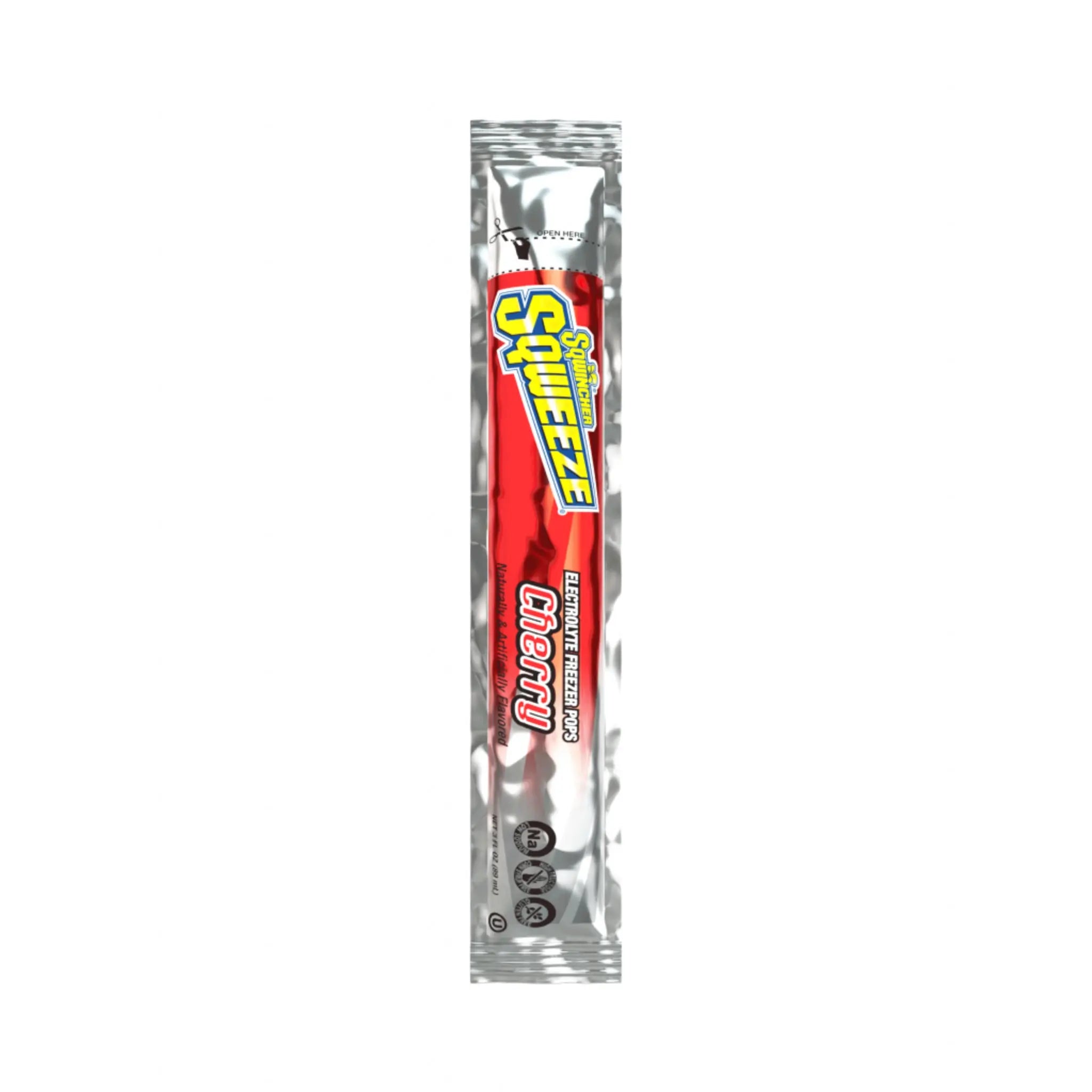 Sqwincher Sqweeze KPG159200201 Freezer Pops Assorted 3 Ounce Tube, Cherry Flavor