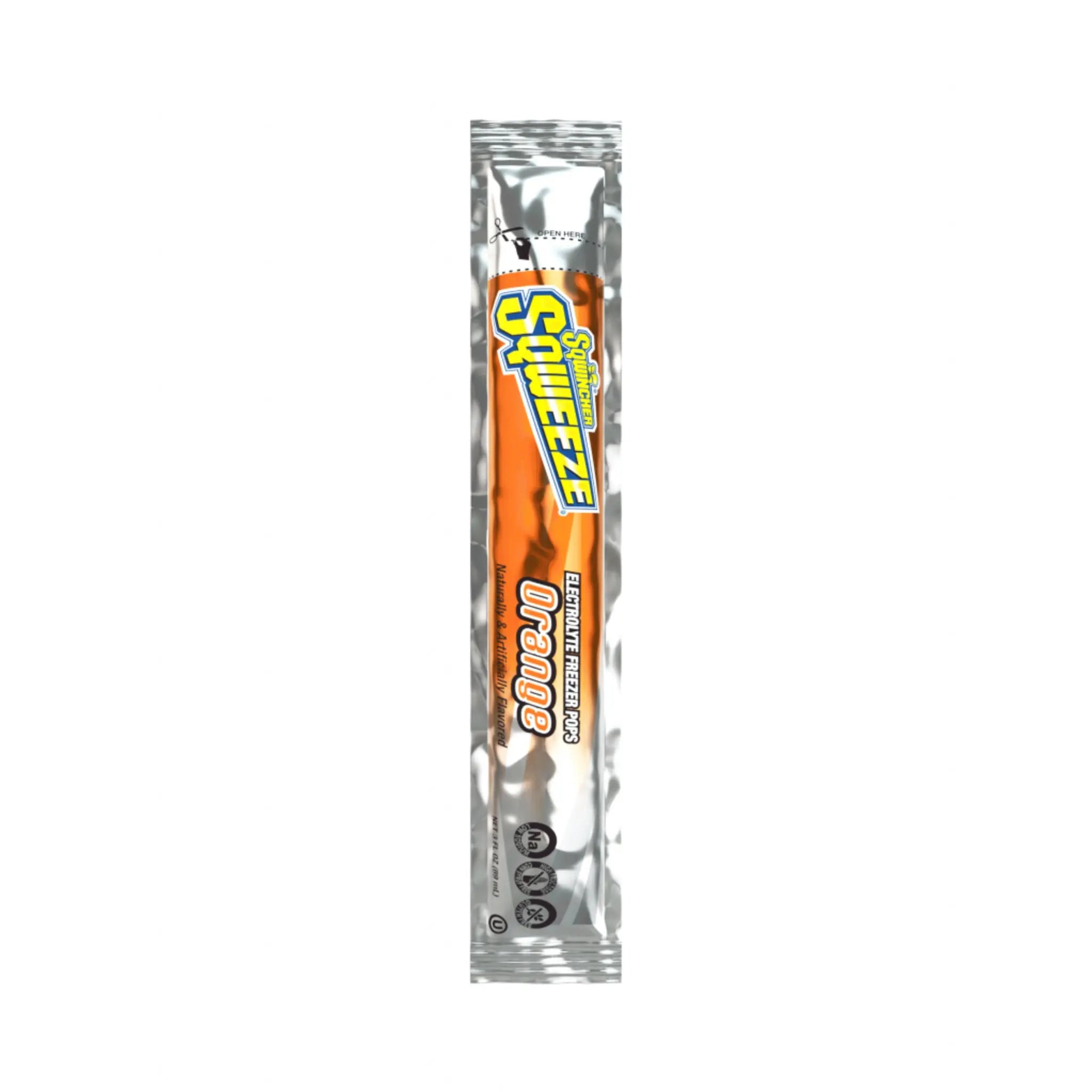 Sqwincher Sqweeze KPG159200201 Freezer Pops Assorted 3 Ounce Tube, Orange Flavor