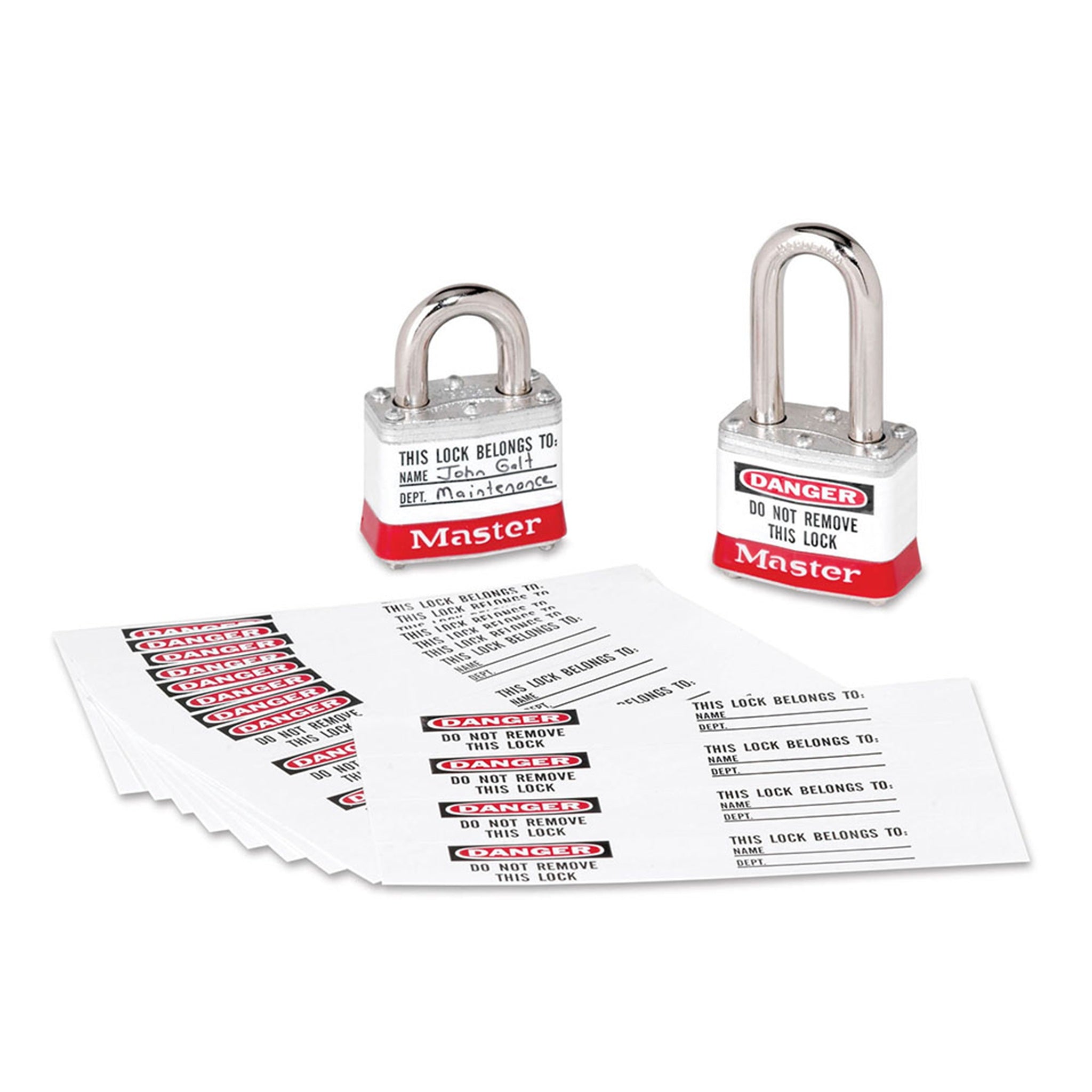 Master Lock Company 461 Padlock Identification Labels with Overlaminate, Pack of 50