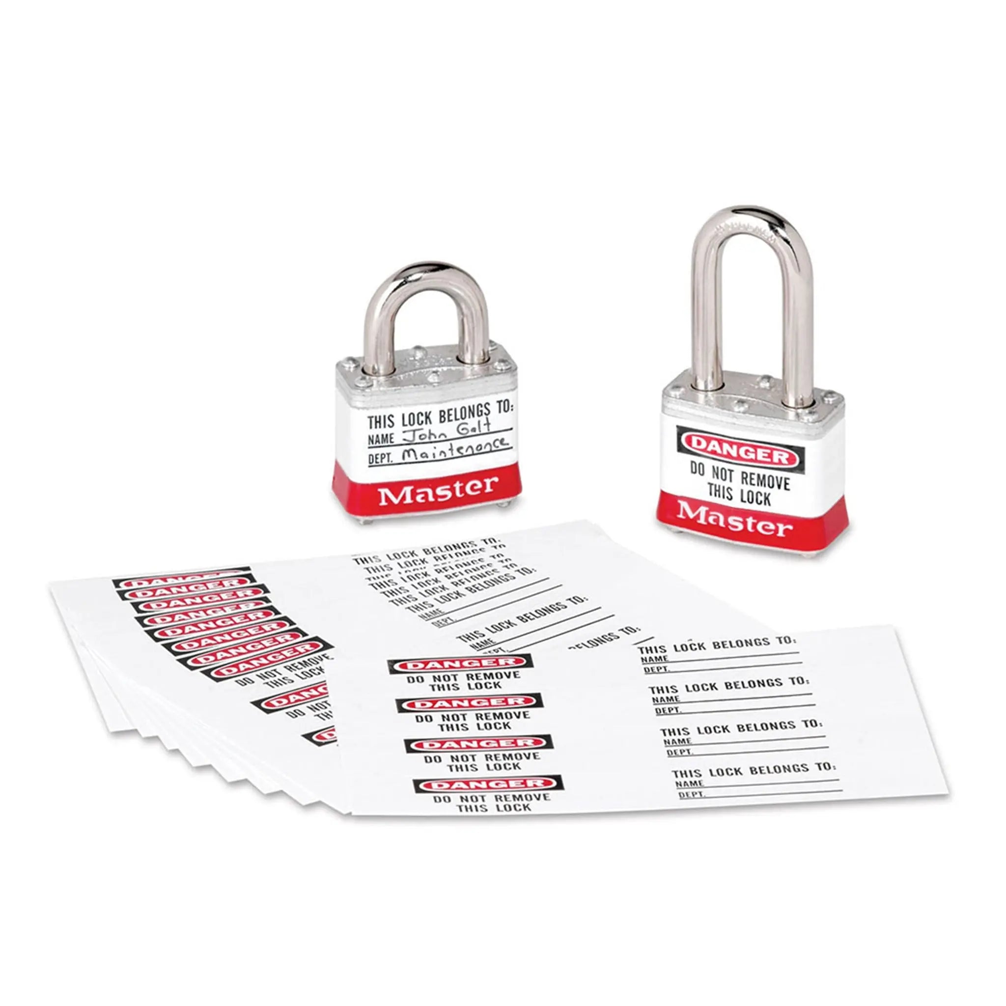Master Lock Company 461 Padlock Identification Labels with Overlaminate, Pack of 50