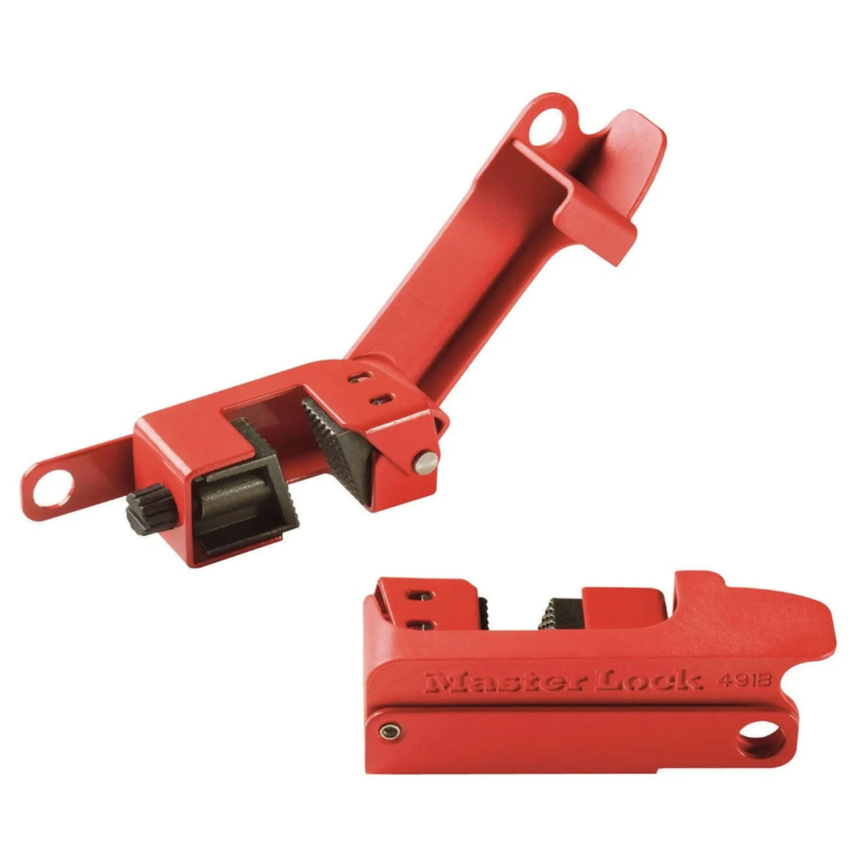 Master Lock 491B Grip Tight Circuit Breaker Lockout, Tall and Wide Toggles, Red, 1 Each, Main Image