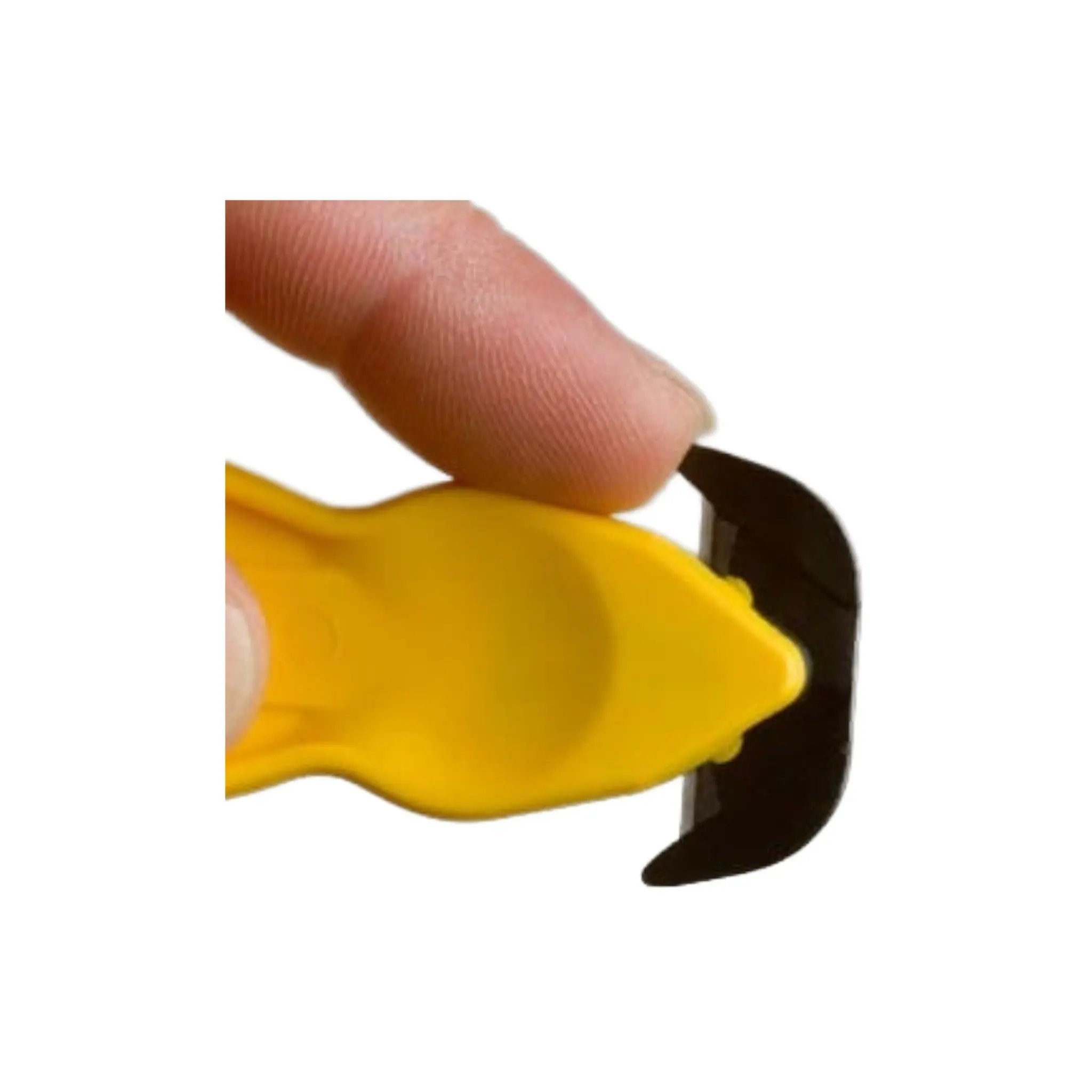 KLEVER INNOVATIONS KCJ-2Y Klever Koncept Safety Cutters, Yellow, close up