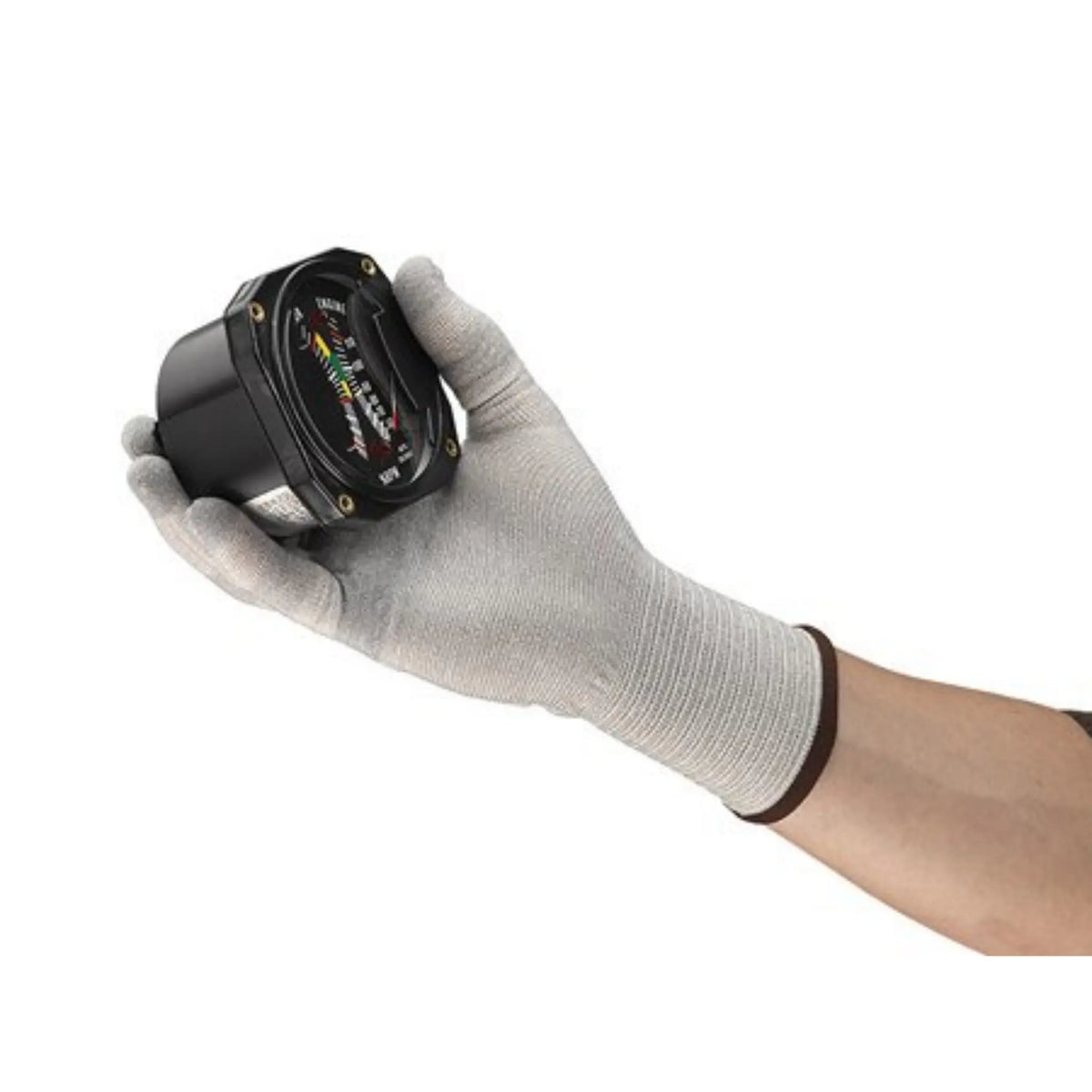Ansell HyFlex Gloves Nylon Material, Gray, Case of 144 Pairs, Side