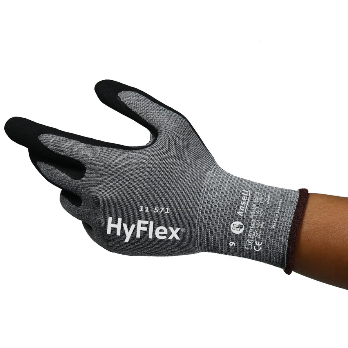 Ansell HyFlex 11-571 Ultra-Light Cut-Resistant Industrial Glove, Case of 144