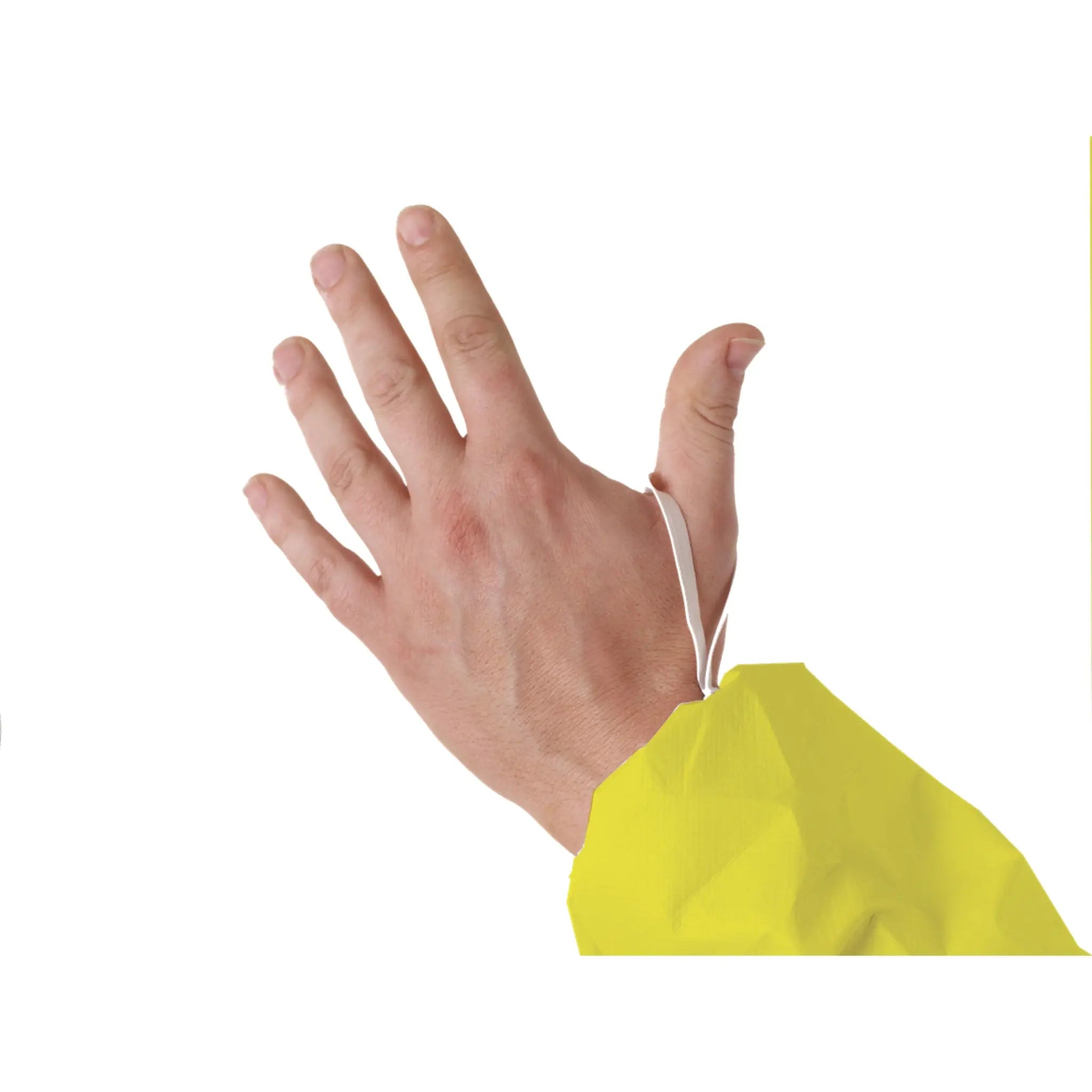 Ansell YY23-B-92-111 AlphaTec 2300 Standard Model 111 Hooded Coveralls, Yellow, Case of 25, Finger Loop