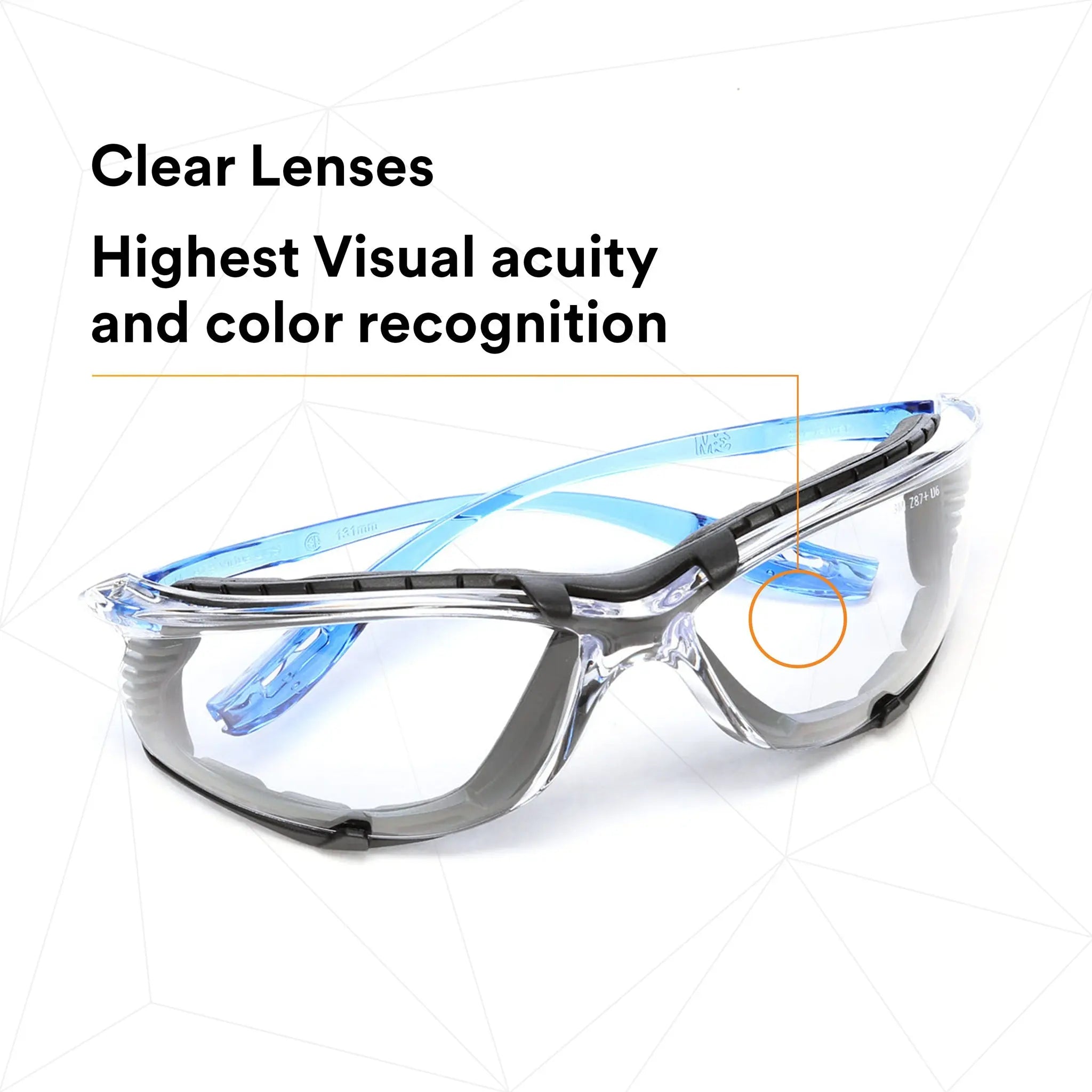 3M AO Safety 11872-00000-20 Virtua CCS Protective Eyewear with Foam Gasket, Clear Anti-Fog Lens, Case of 20, Highest Visual Acuity