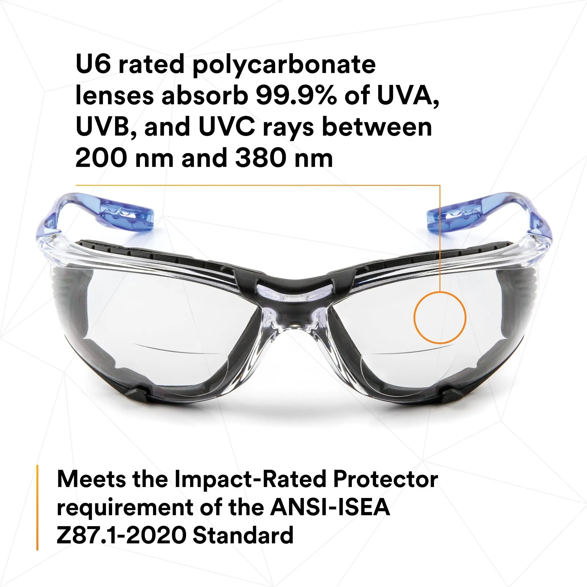 3M AO Safety 11872-00000-20 Virtua CCS Protective Eyewear with Foam Gasket, Clear Anti-Fog Lens, Case of 20, U6 rated