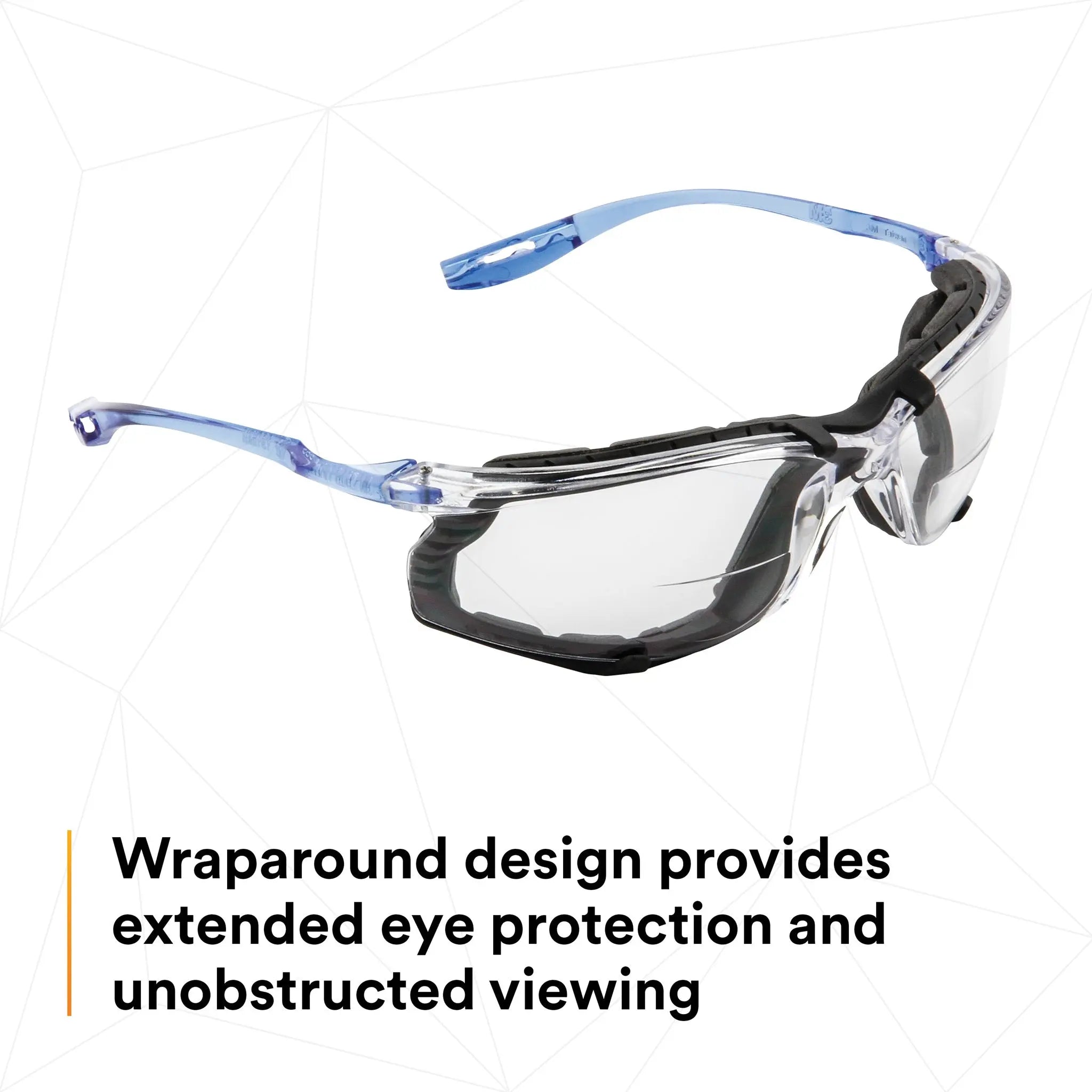 3M AO Safety 11872-00000-20 Virtua CCS Protective Eyewear with Foam Gasket, Clear Anti-Fog Lens, Case of 20, Wraparound design
