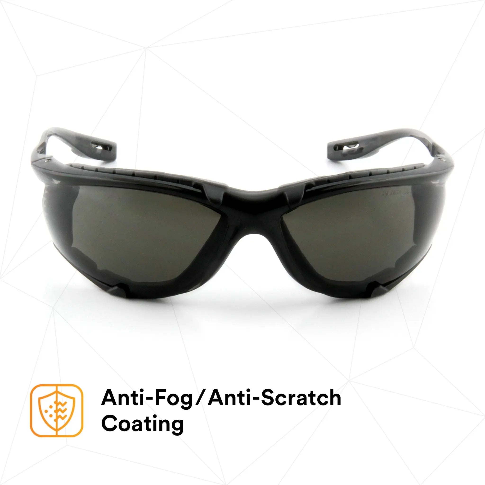 3M Virtua 11873-00000-20 CCS Protective Eyewear with Foam Gasket, Black Frame, Gray Anti-Fog Lens, 1 Each