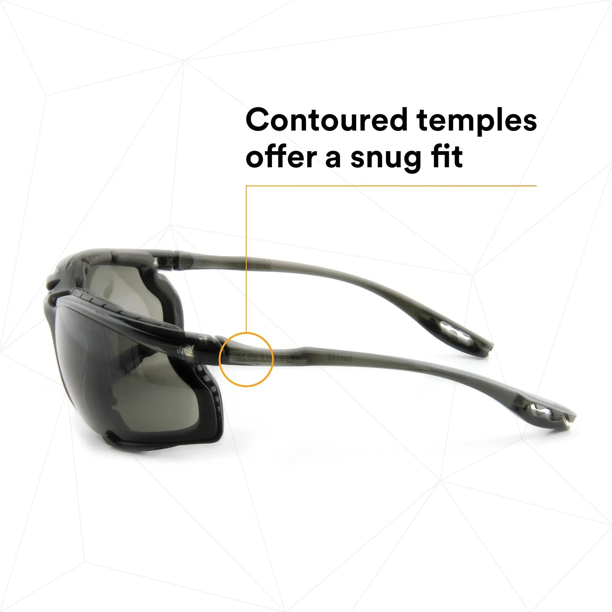 3M Virtua 11873-00000-20 CCS Protective Eyewear with Foam Gasket, Black Frame, Gray Anti-Fog Lens, Contoured Temples