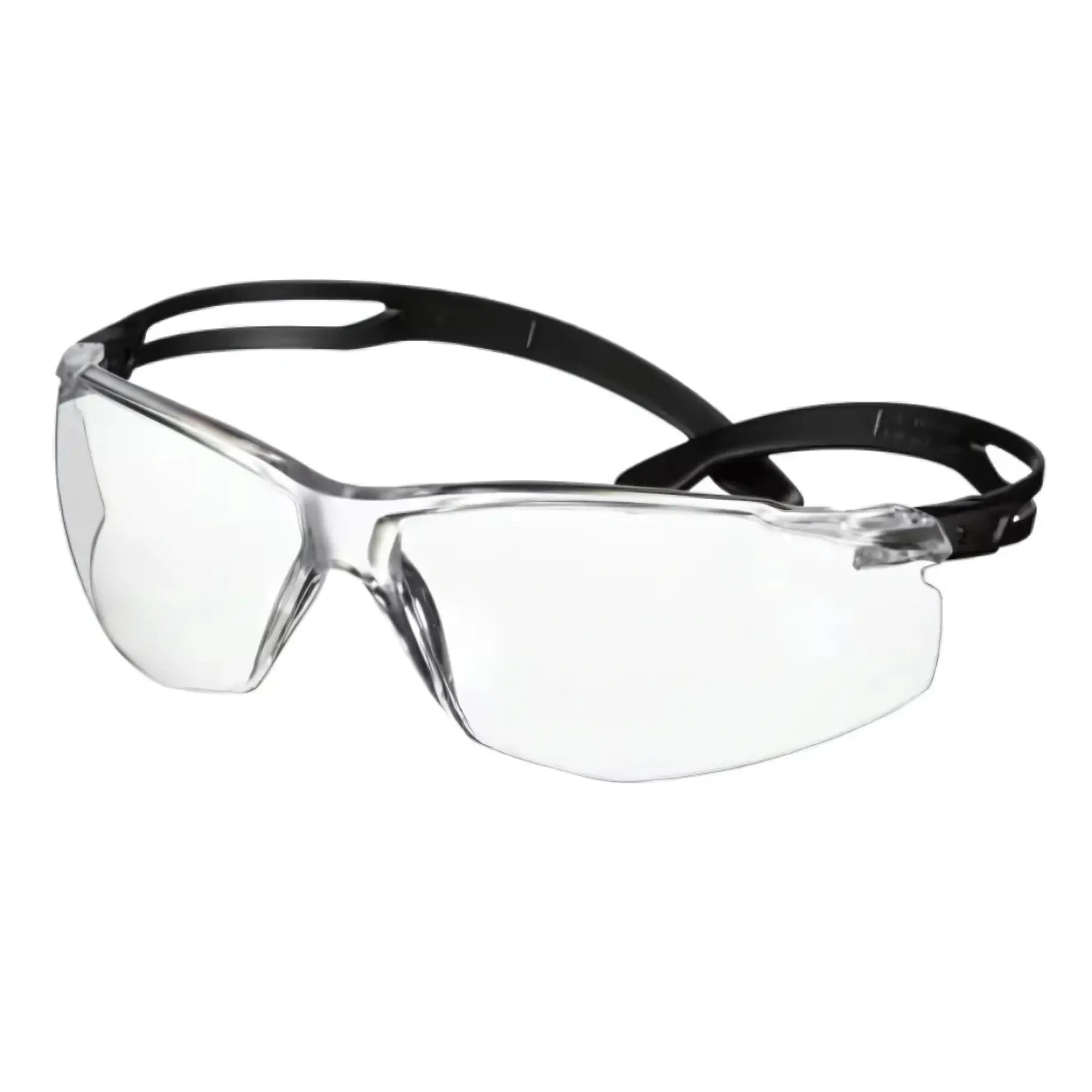 3M SecureFit 500 Series SF501AF-BLK, Black, Clear Anti-Fog/Anti- Scratch Lens, 20 ea/Case, Side View