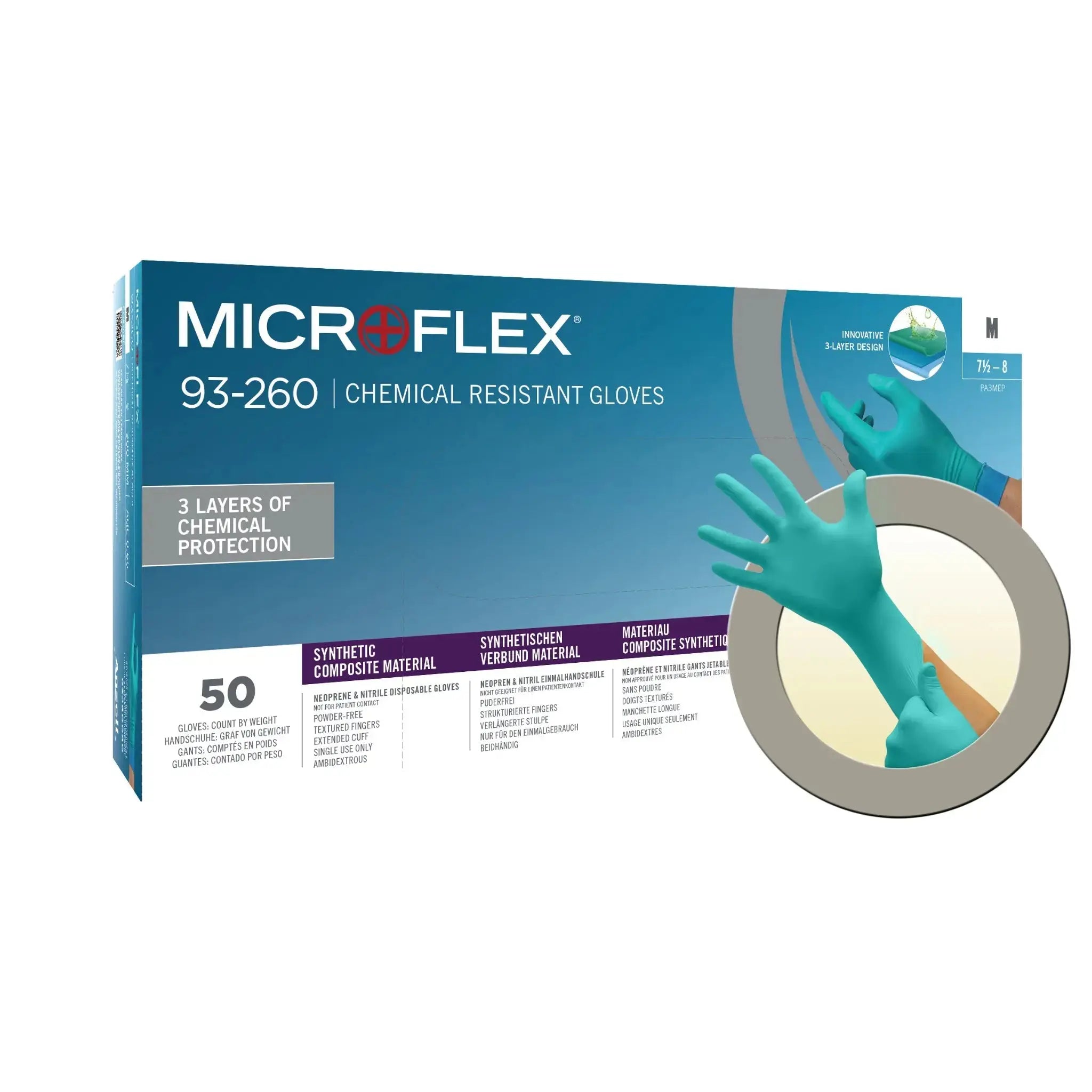 Ansell MicroFlex 93-260 Disposable Gloves_Box Image