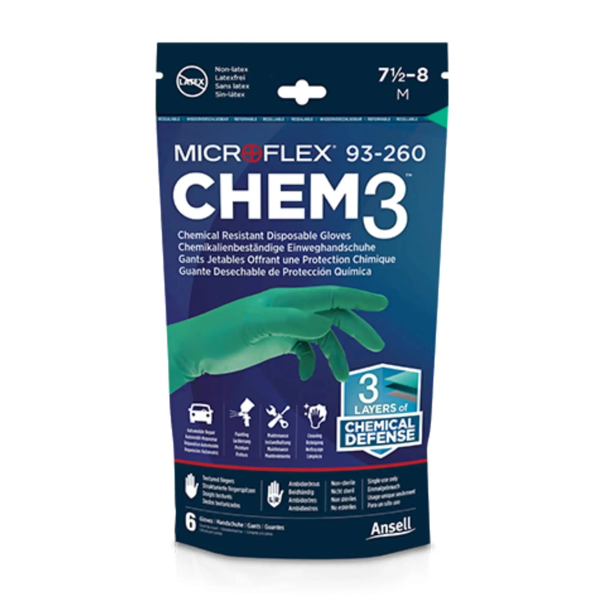 Ansell MicroFlex 93-260 Disposable Gloves_CHEM3 image