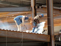 Hard Hats on the job protecting lives