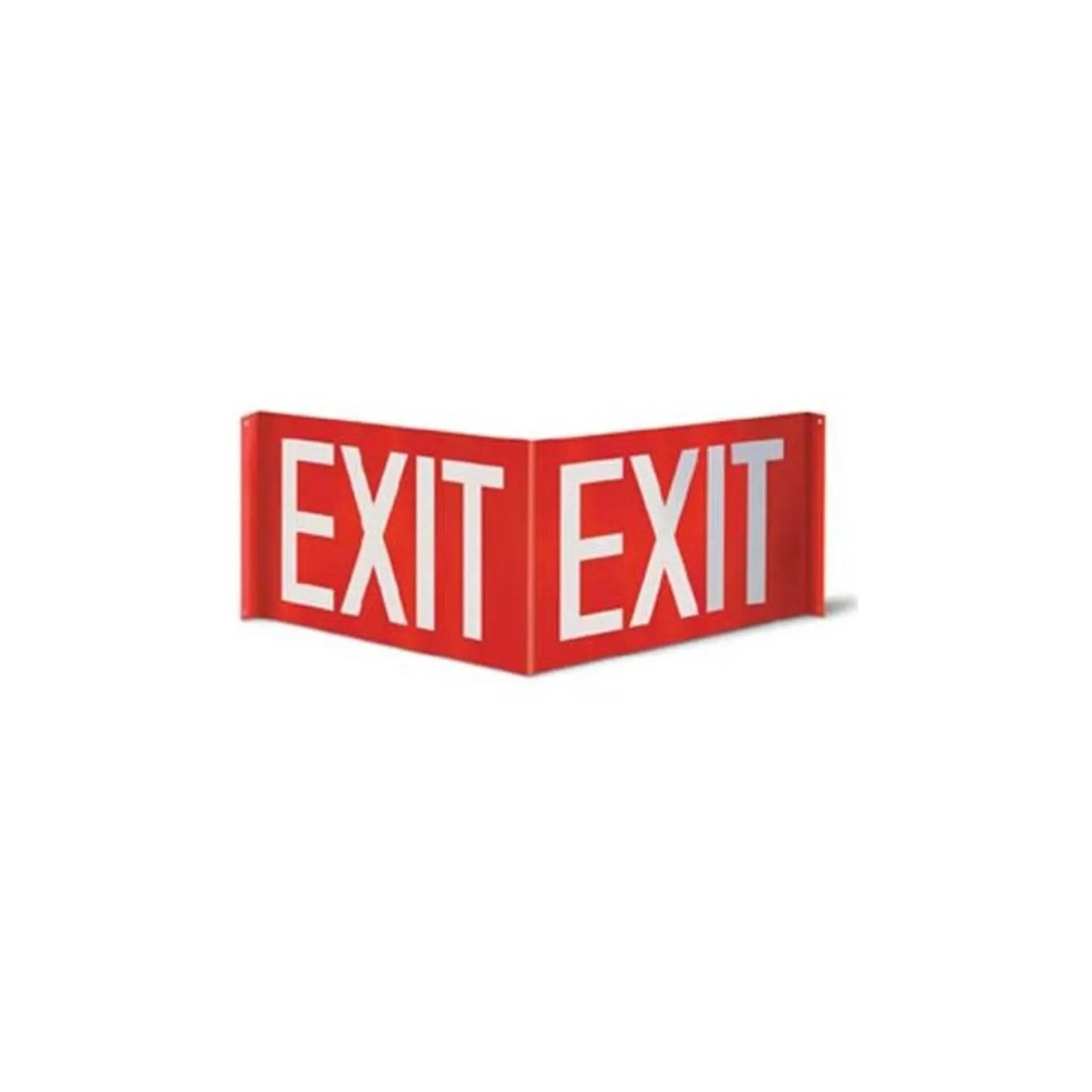 BROOKS EQUIPMENT PTD112 3-D Rigid Plastic Angle Exit Sign, 1 Each, Main Image