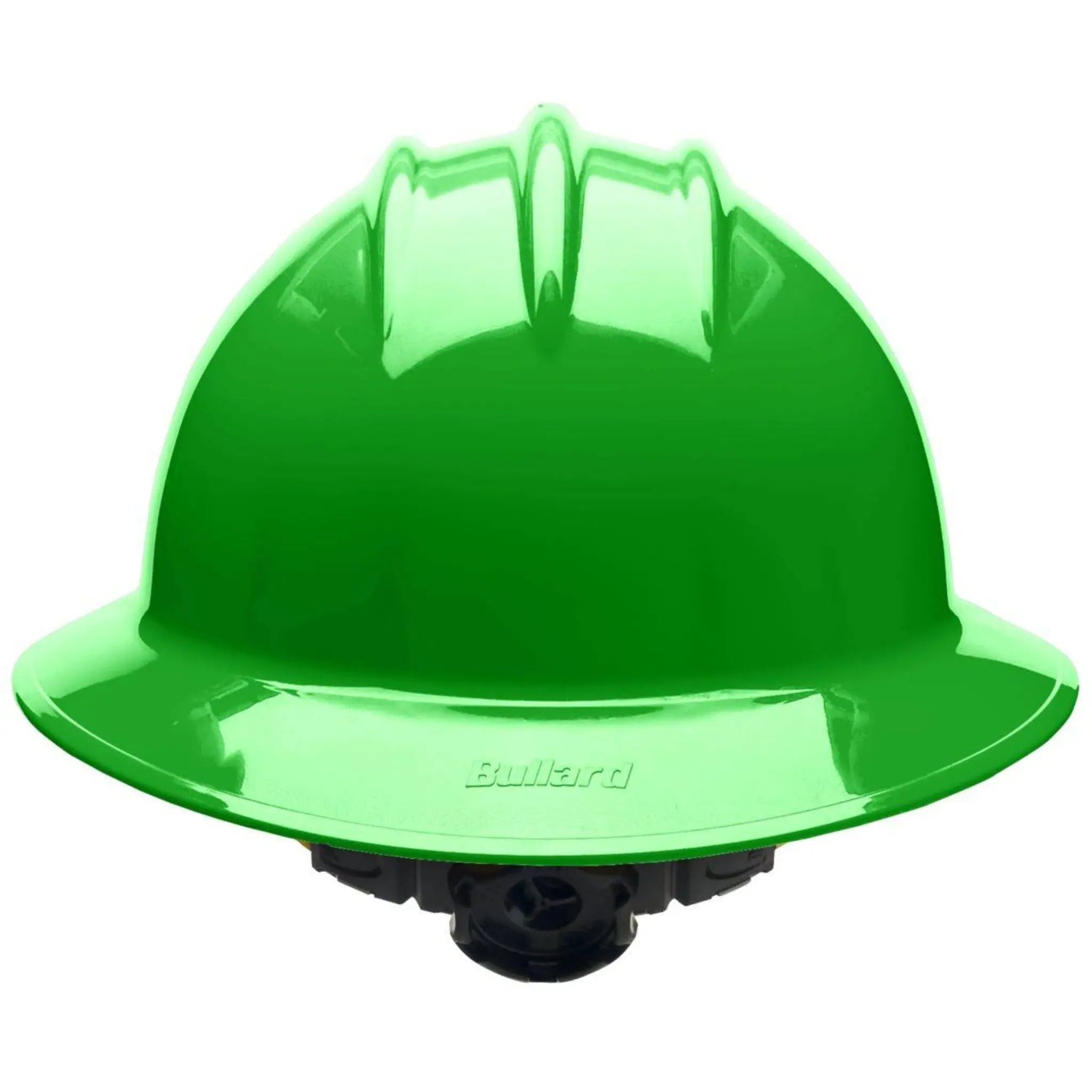 Bullard C33 33HGR 6pt Ratchet Classic Full Brim Style Hi-Viz Green Hard Hat 20/Case, Front View