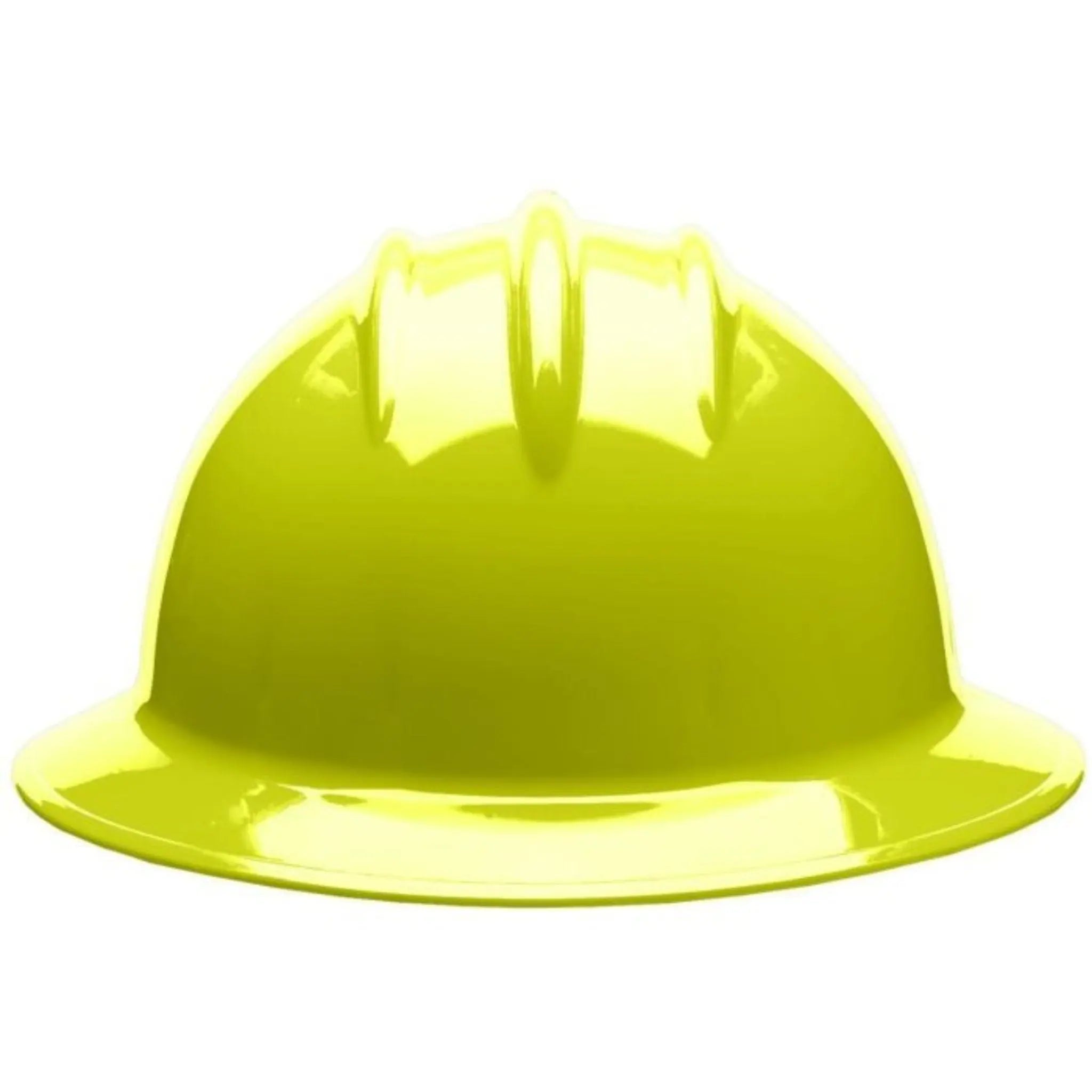 Bullard C33 33HYP 6pt Pinlock Classic Full Brim Style Hi-Viz Yellow Hard Hat 20/Case, Back View