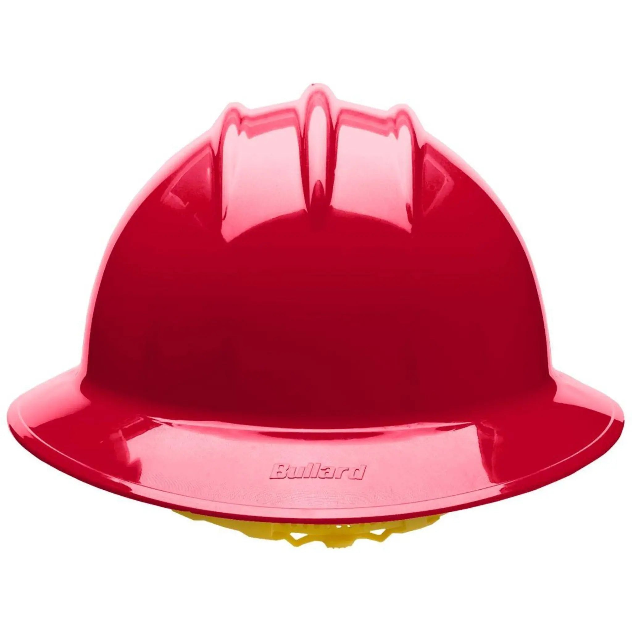 Bullard C33 33RDP 6pt Pinlock Classic Full Brim Style Hard Hat, Red, 1 Each, Front View