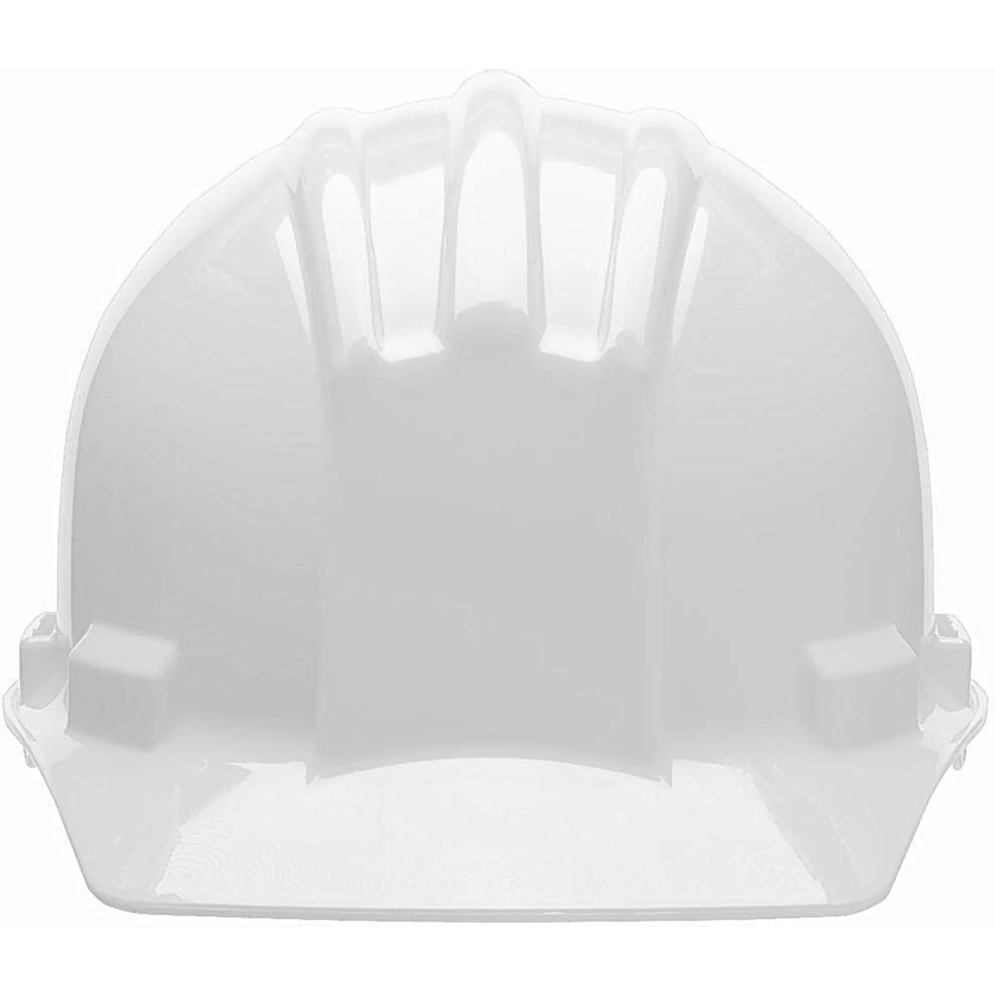 Bullard 51WHP 4pt Pinlock Poly Brow Pad, Standard Series Cap Style w/Rain Trough, White, Front View