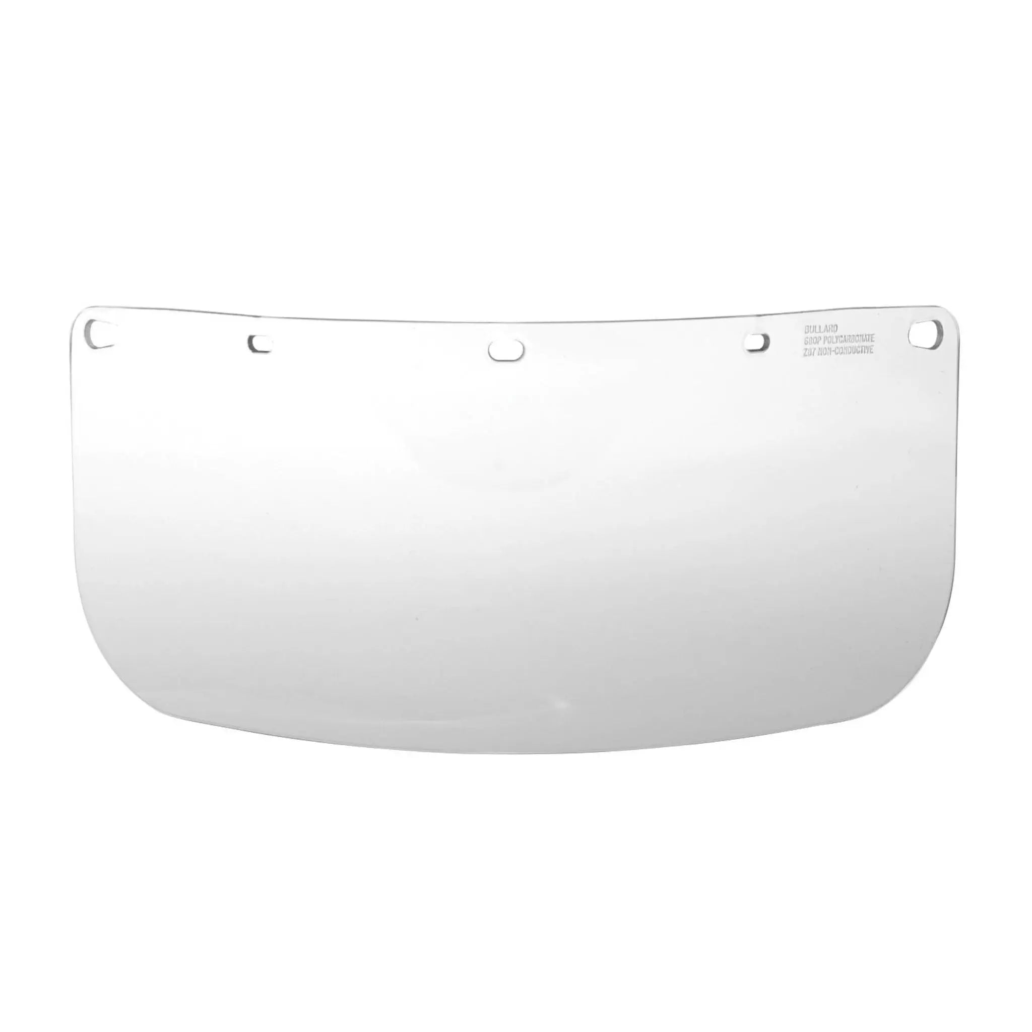 Bullard 680P Heat-formed, Multi-fit Polycarbonate Visor for Use with Bullard Brackets and Most Competitive Models, Clear, 6" x 15" x 0.080", 1 Each