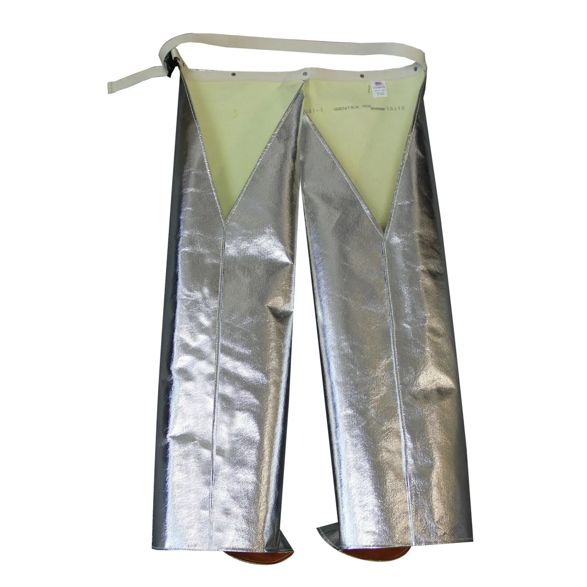 Chicago Protective Apparel HL777-AKV 19 Oz Aluminized Para-Aramid Blend Attached Hip Leggings, 1 Pair, Back View