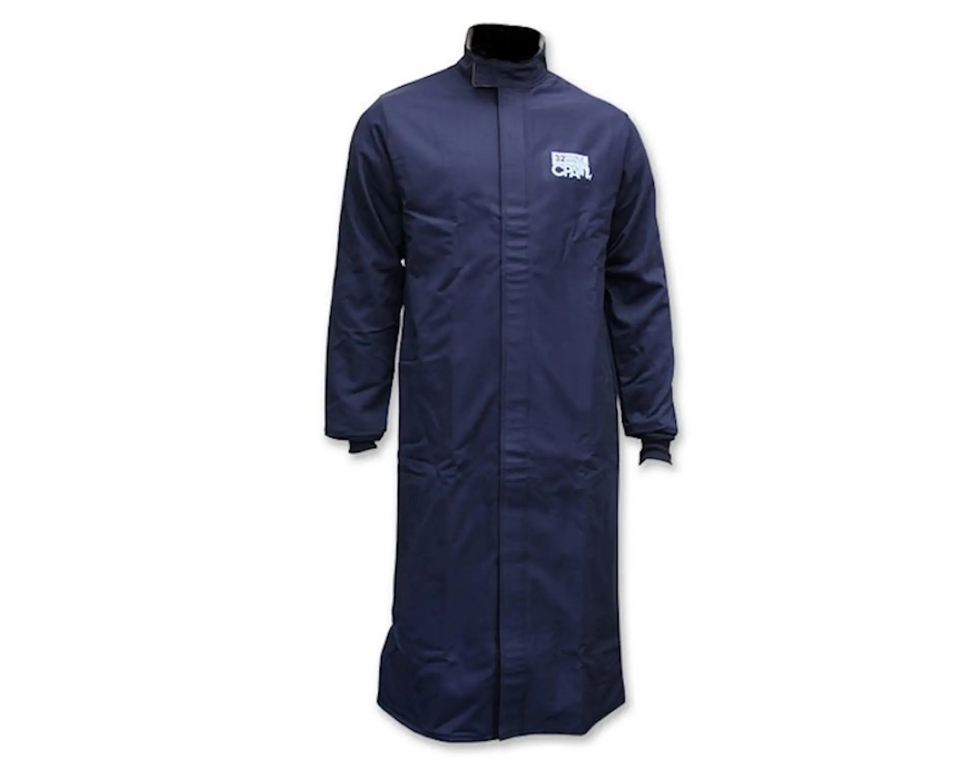 Chicago Protective Apparel SWC-43 Switchpullers Apparel 3-Ply Ultra Soft ATPV 43 Cal 50” Arc Coat, Navy, 1 Each