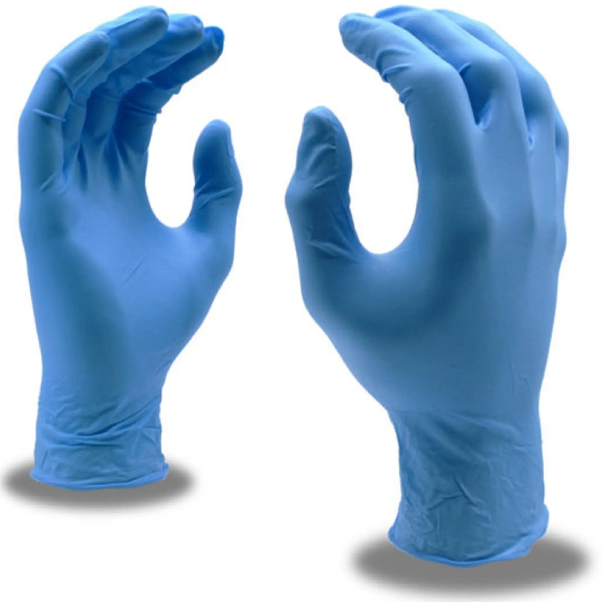 Cordova Safety Nitri-Cor Platinum 4097 Industrial 8 mil Powder Free Nitrile Gloves, Blue, Main Image
