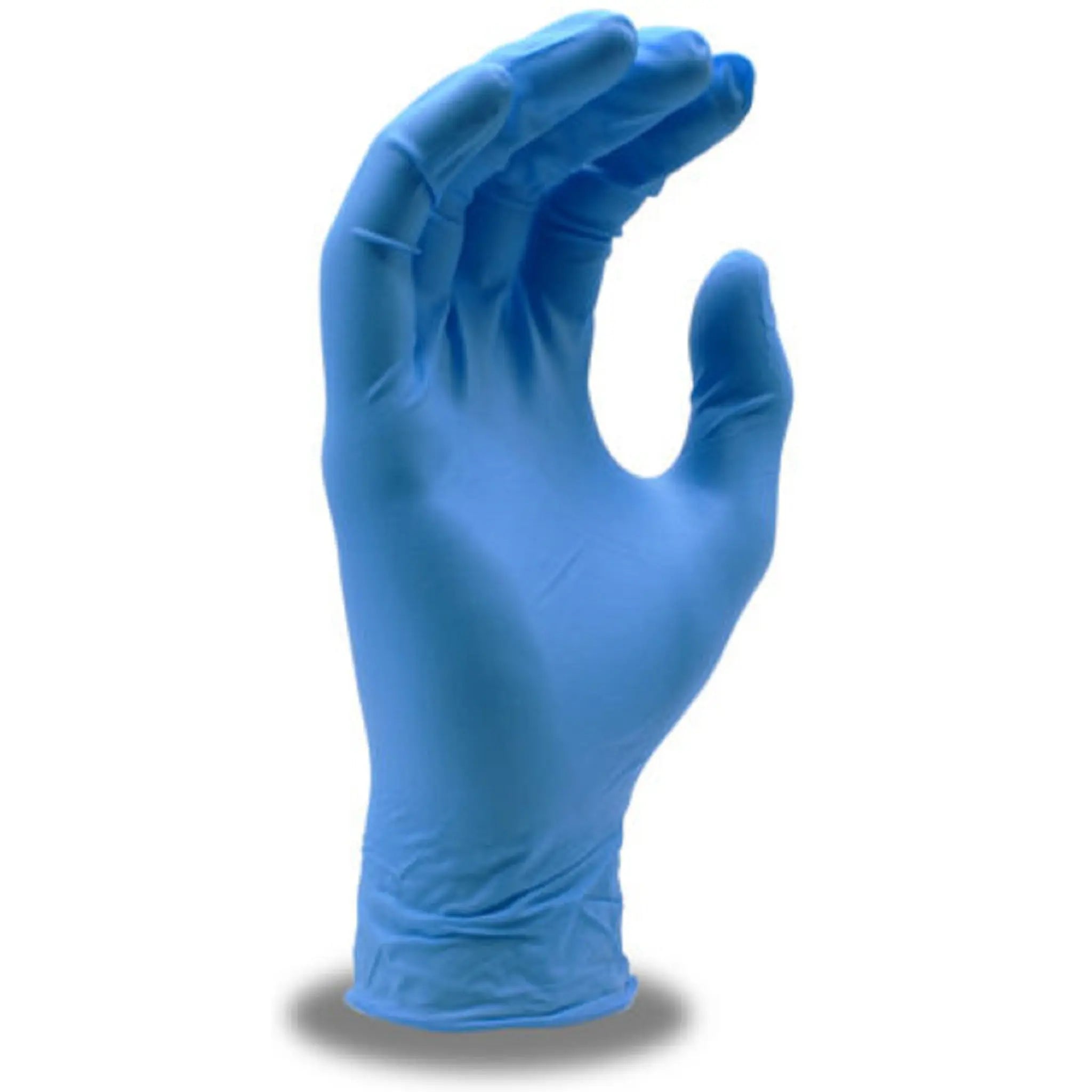 Cordova Safety Nitri-Cor Platinum 4097 Industrial 8 mil Powder Free Nitrile Gloves, Blue, Palm