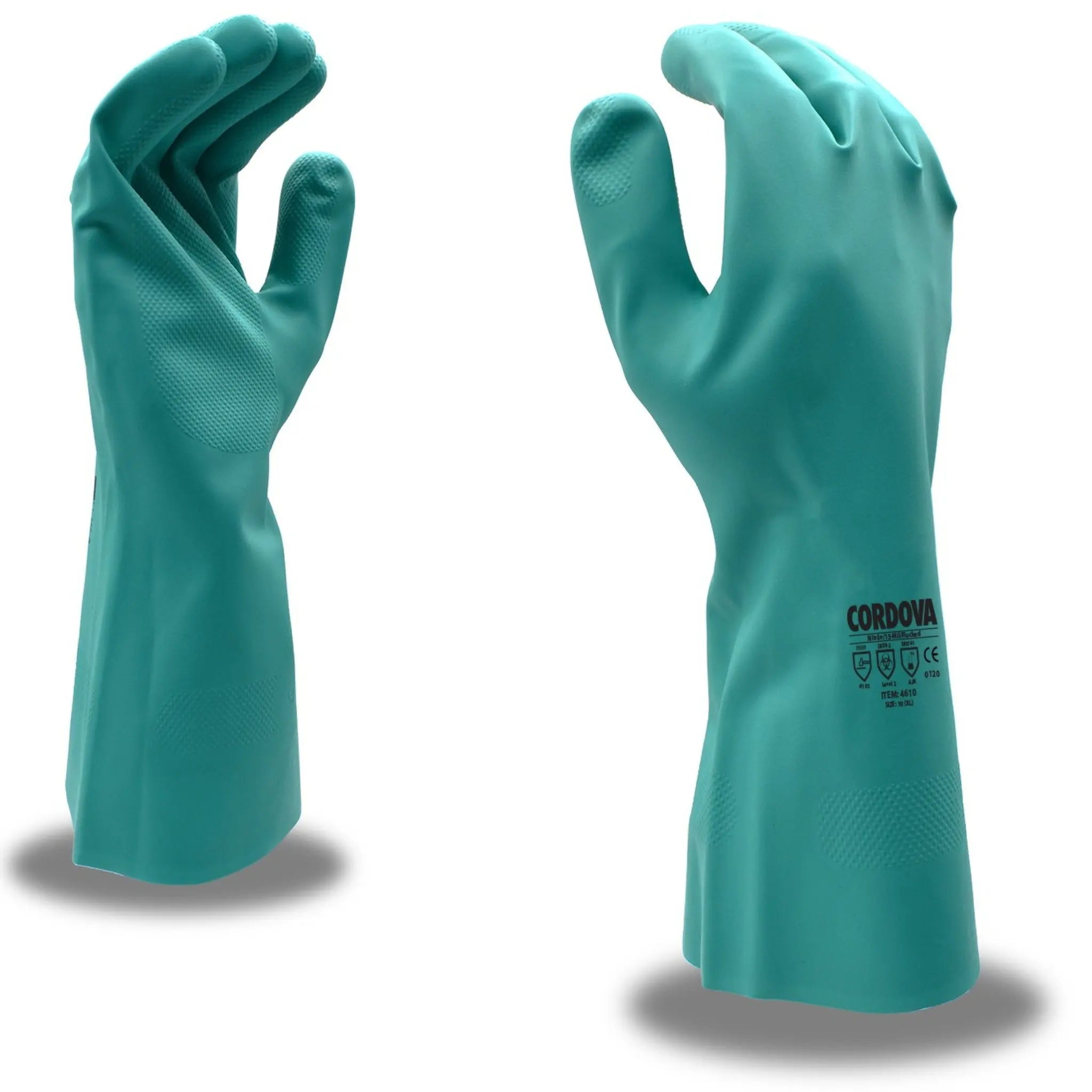 Cordova 4430 11 Mil Premium Unlined Unsupported Nitrile Gloves, Green, Main Image