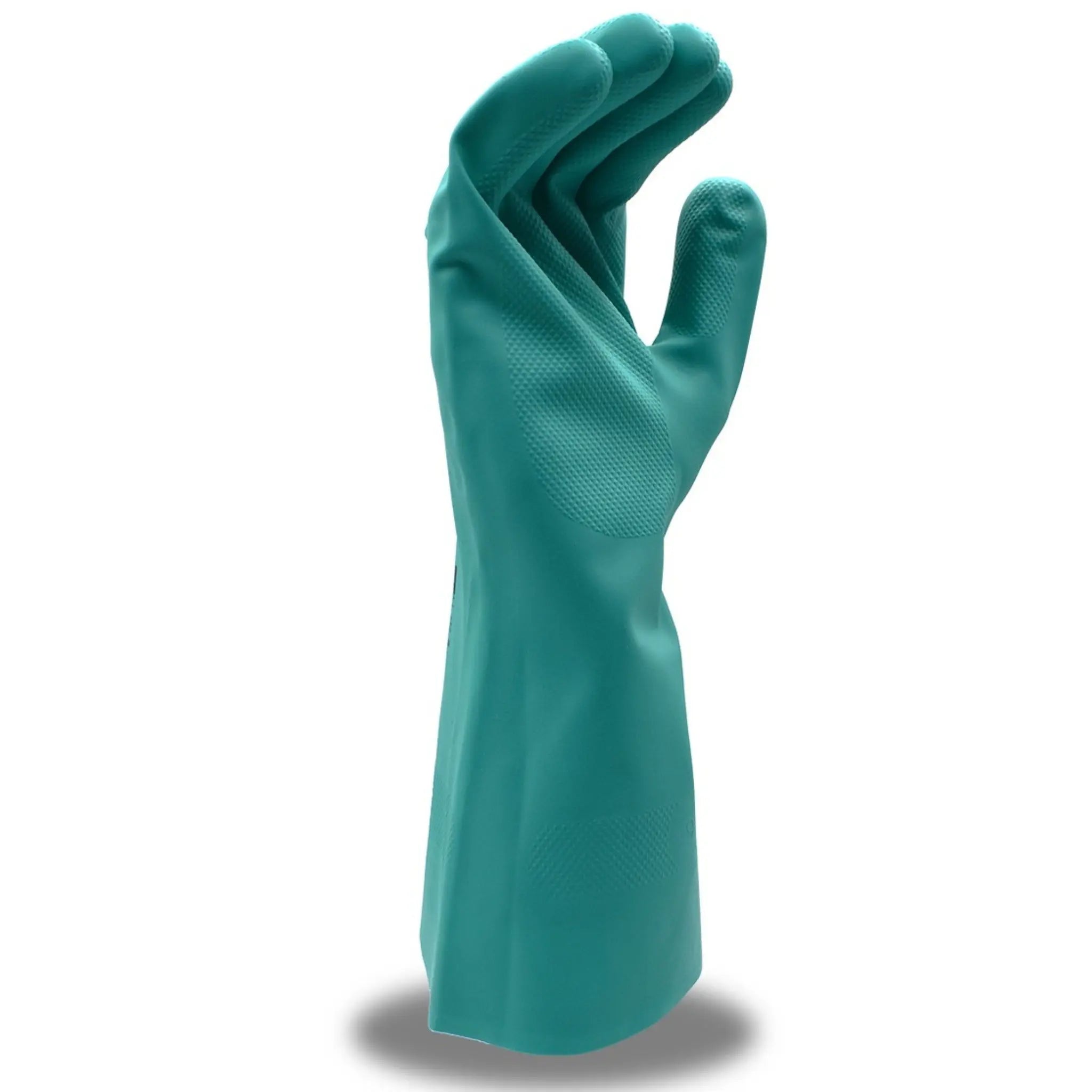 Cordova 4430 11 Mil Premium Unlined Unsupported Nitrile Gloves, Green, Palm