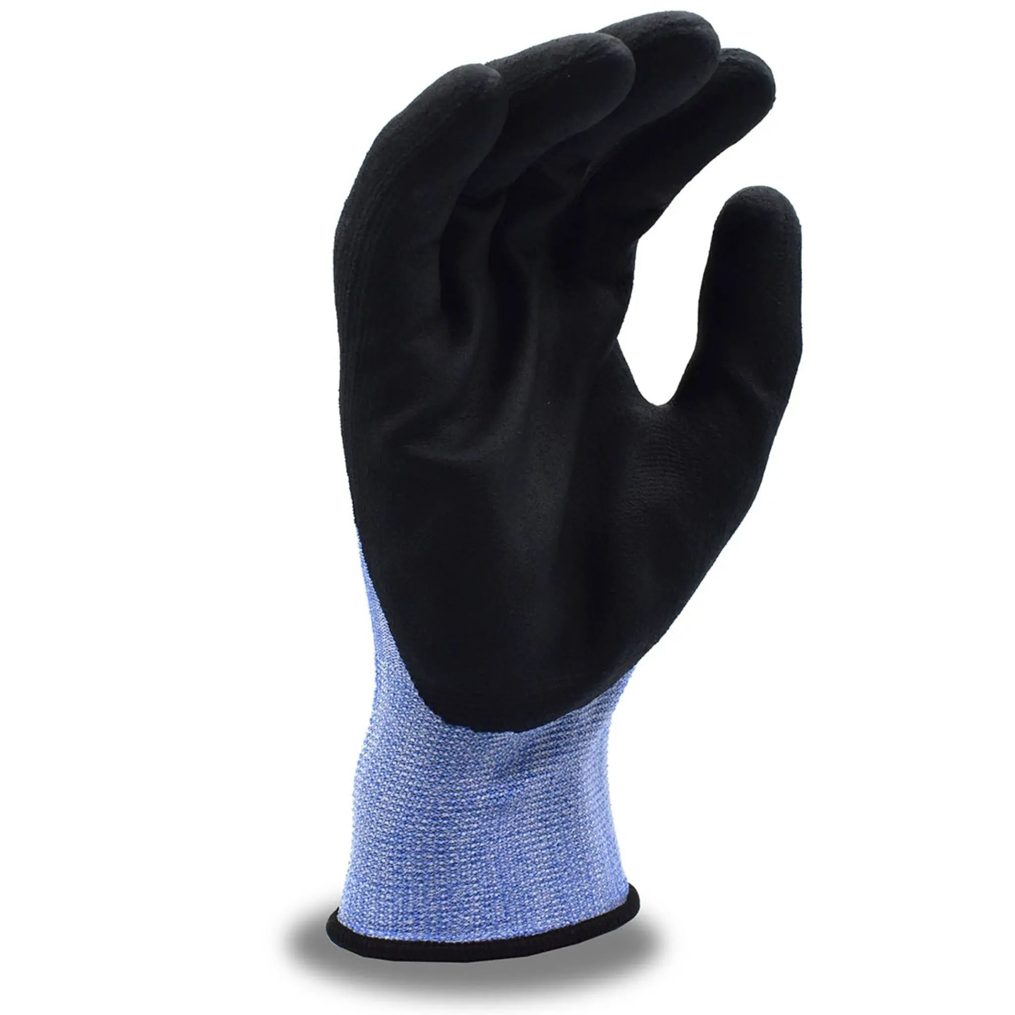 Cordova Cor-Touch Foam 6893 13-Gauge Microfoam Nitrile Coated Safety Gloves, Blue, Palm