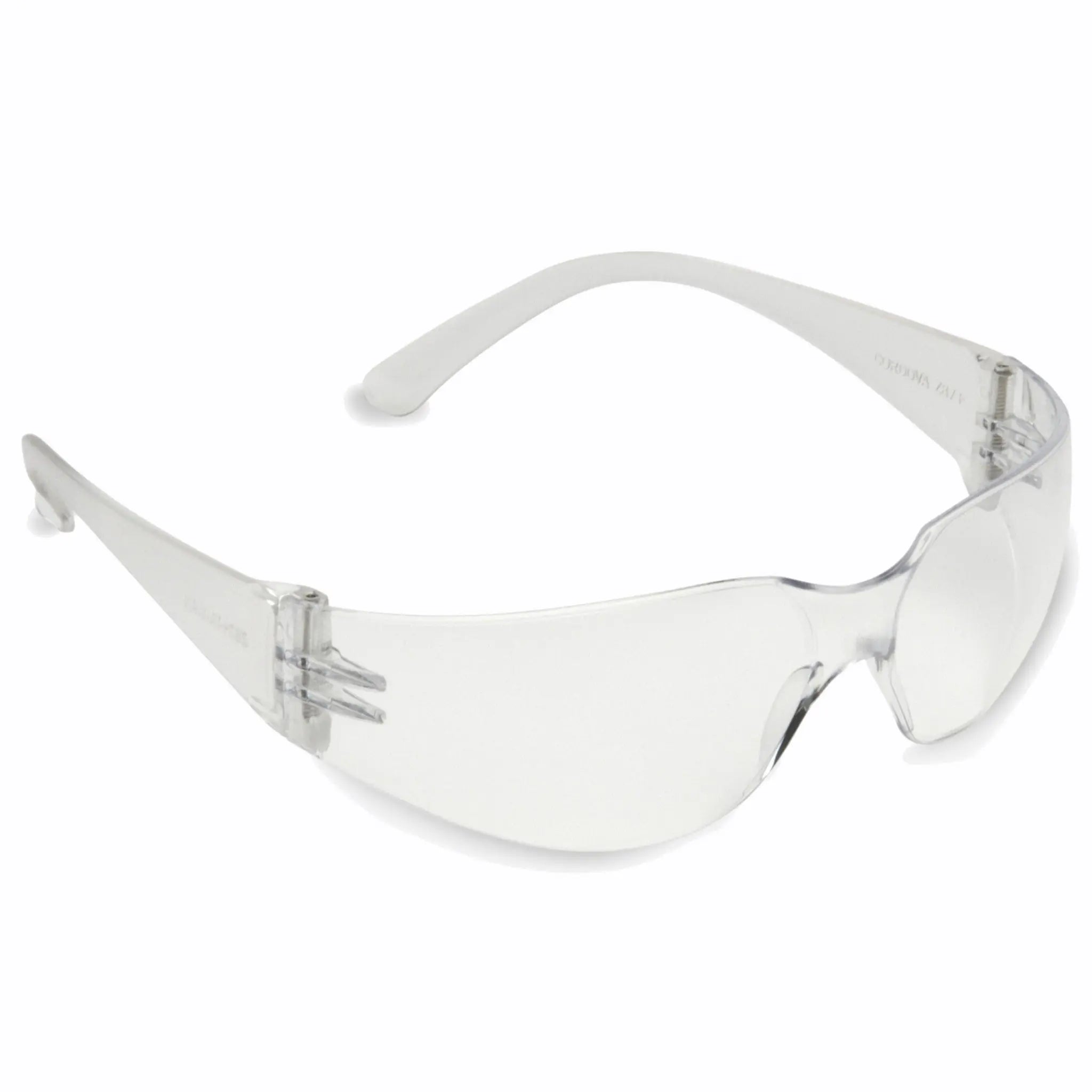 Cordova Bulldog EHF10S Single Wrap-Around, Scratch Resistant Polycarbonate Safety Gloves, Frosted Frame, Clear, Main Image