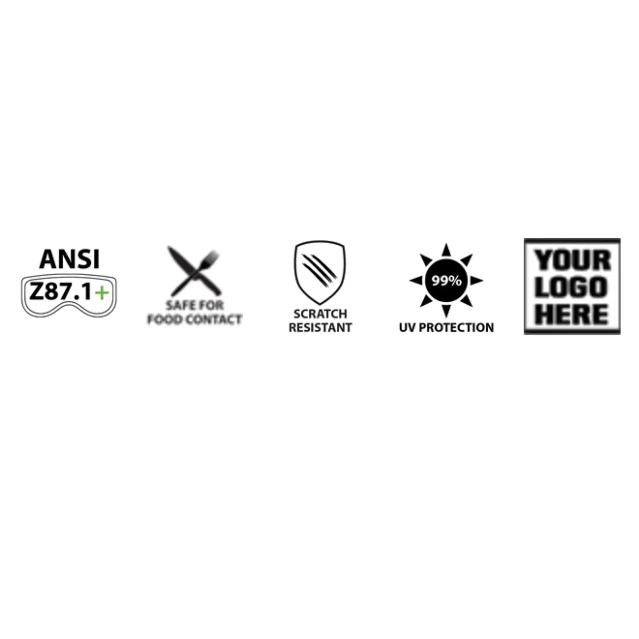 Cordova Bulldog EHF10S Single Wrap-Around, Scratch Resistant Polycarbonate Safety Gloves, Frosted Frame, Clear, Performance Data