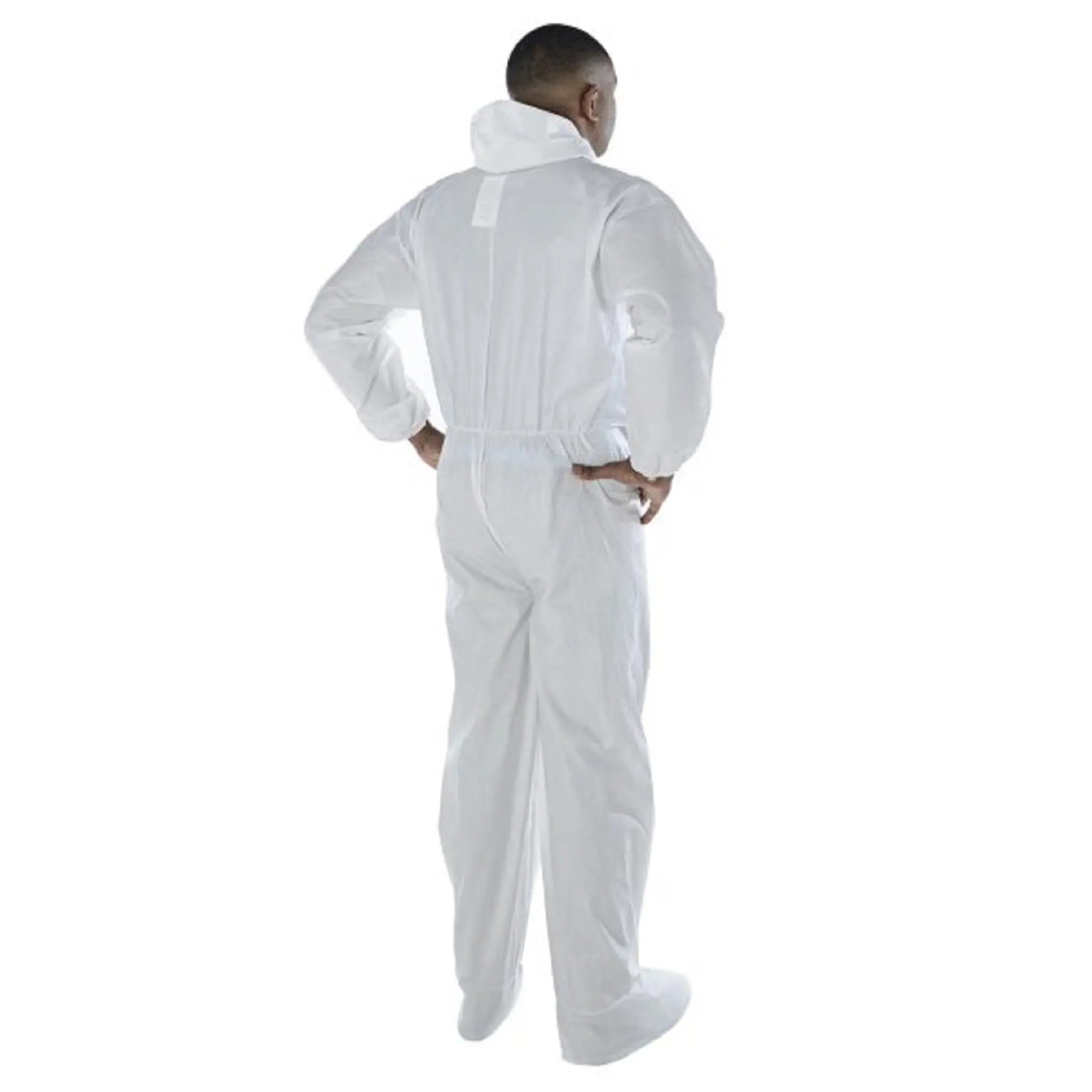 Cordova Defender II MP400 Microporous Lab Coverall With Hood And Boots, White, Back Image